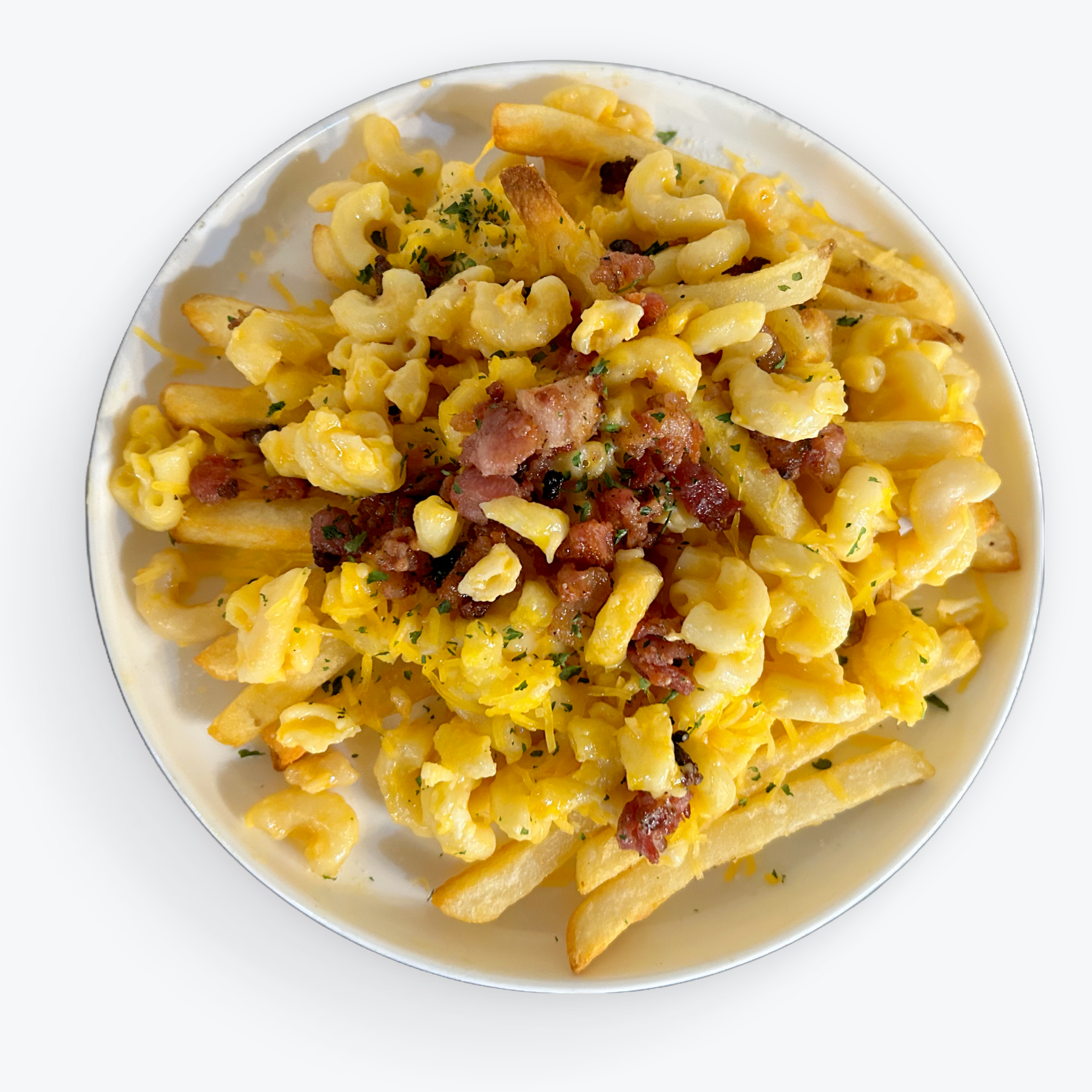 Bacon Mac & Cheese Loaded Fries.