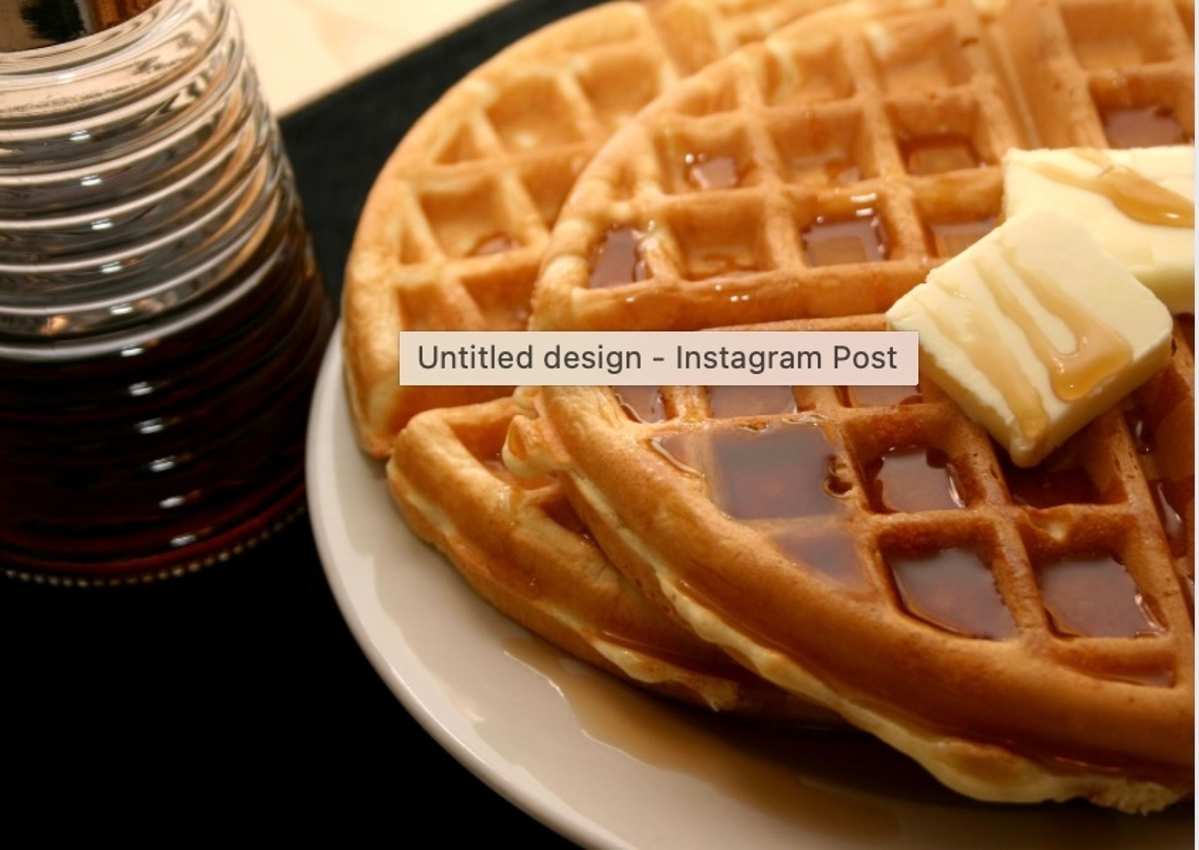 Waffle with Choice of Meat.