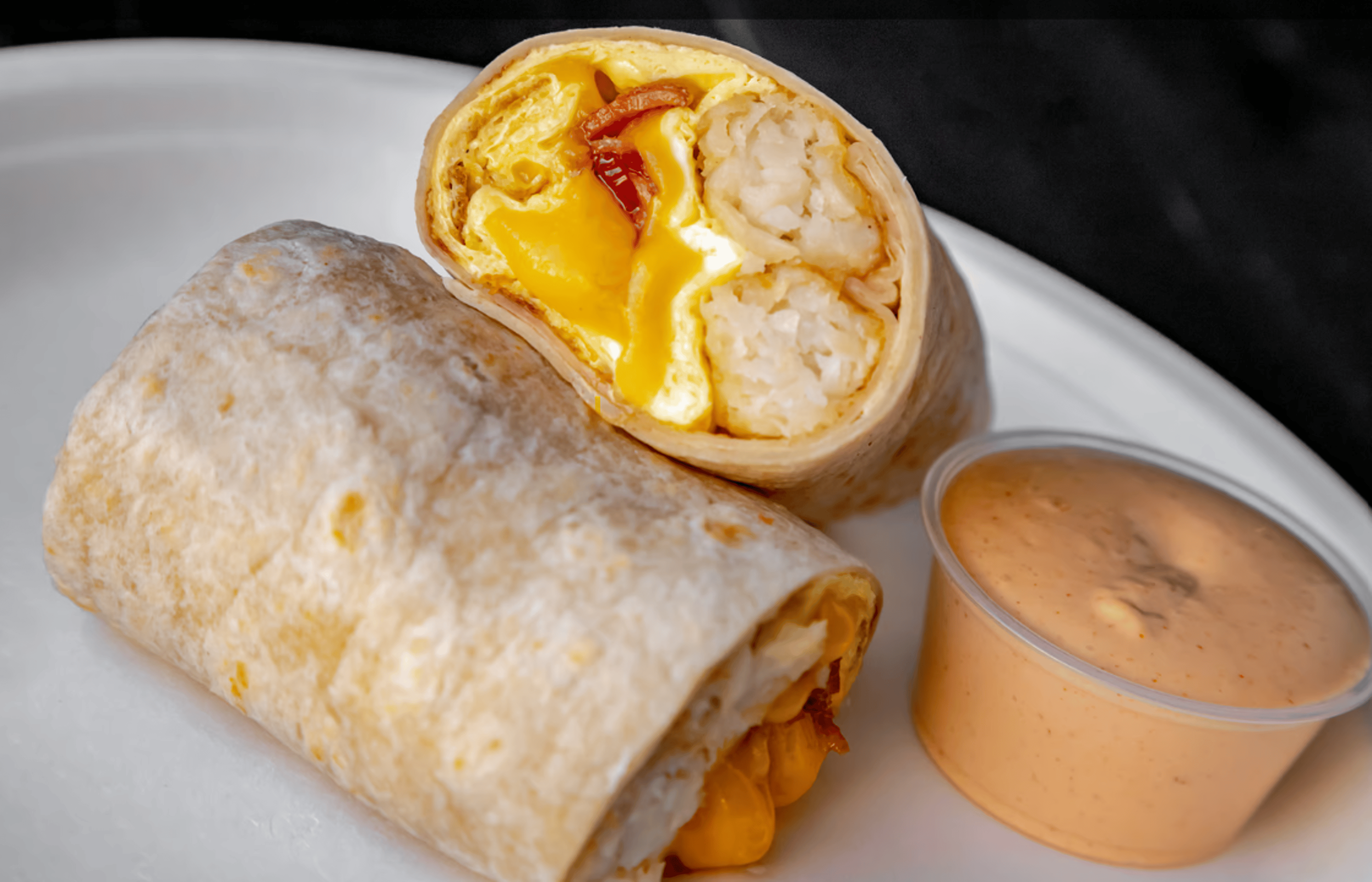 Bacon, Egg, & Cheese Breakfast Burrito.