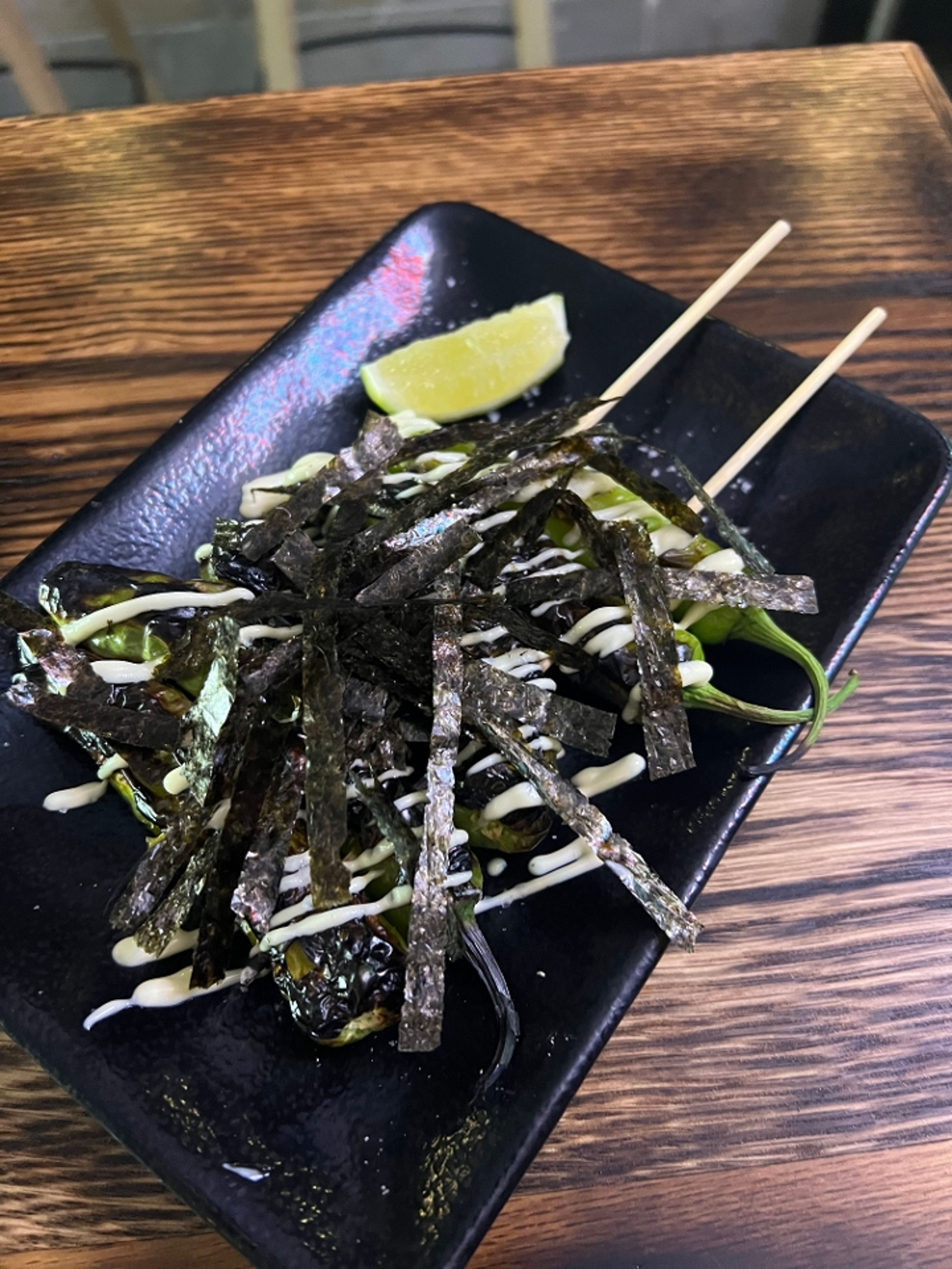 Shishito Pepper Kushiyaki.