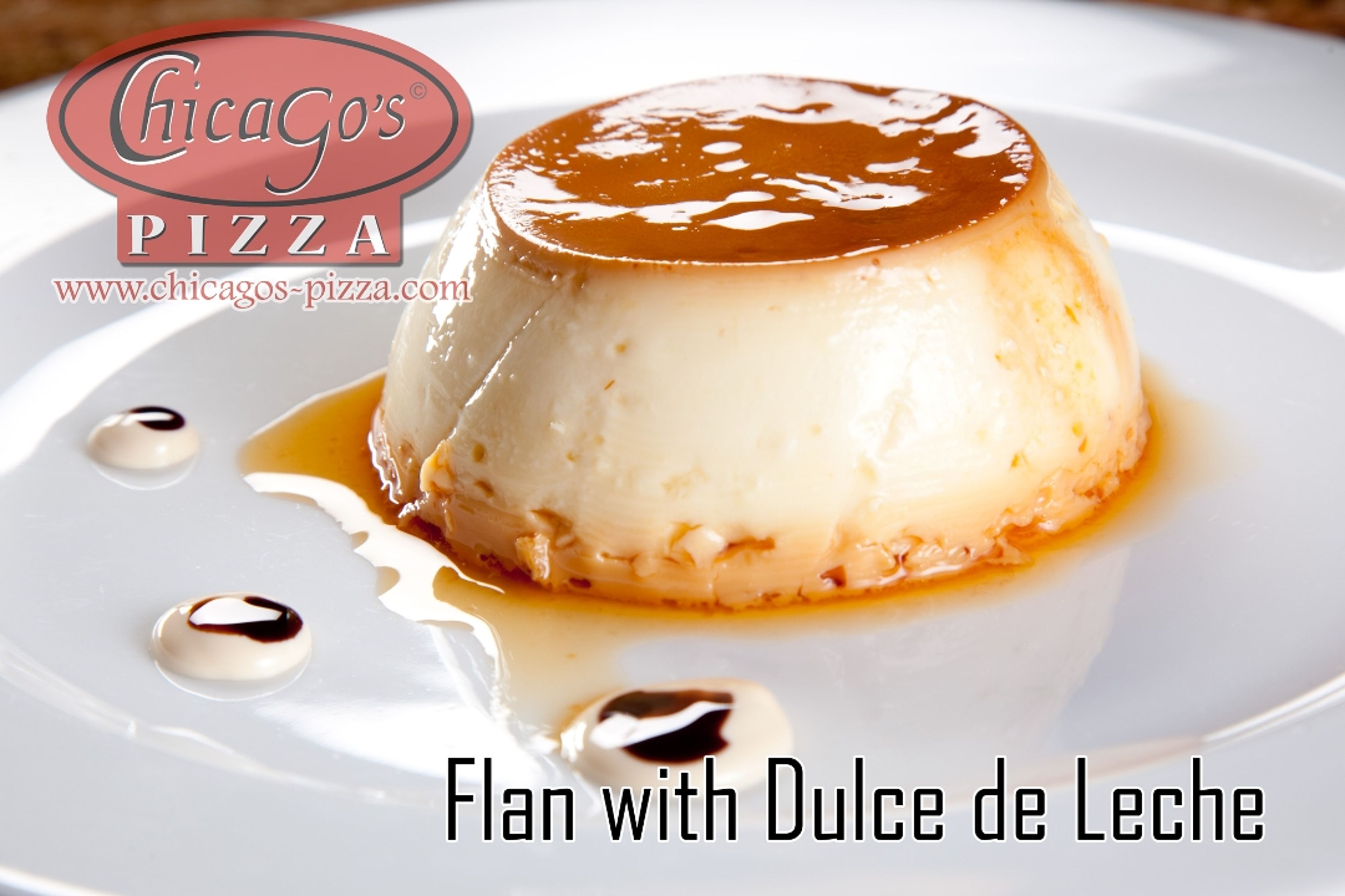 Flan with Dulce de Leche.