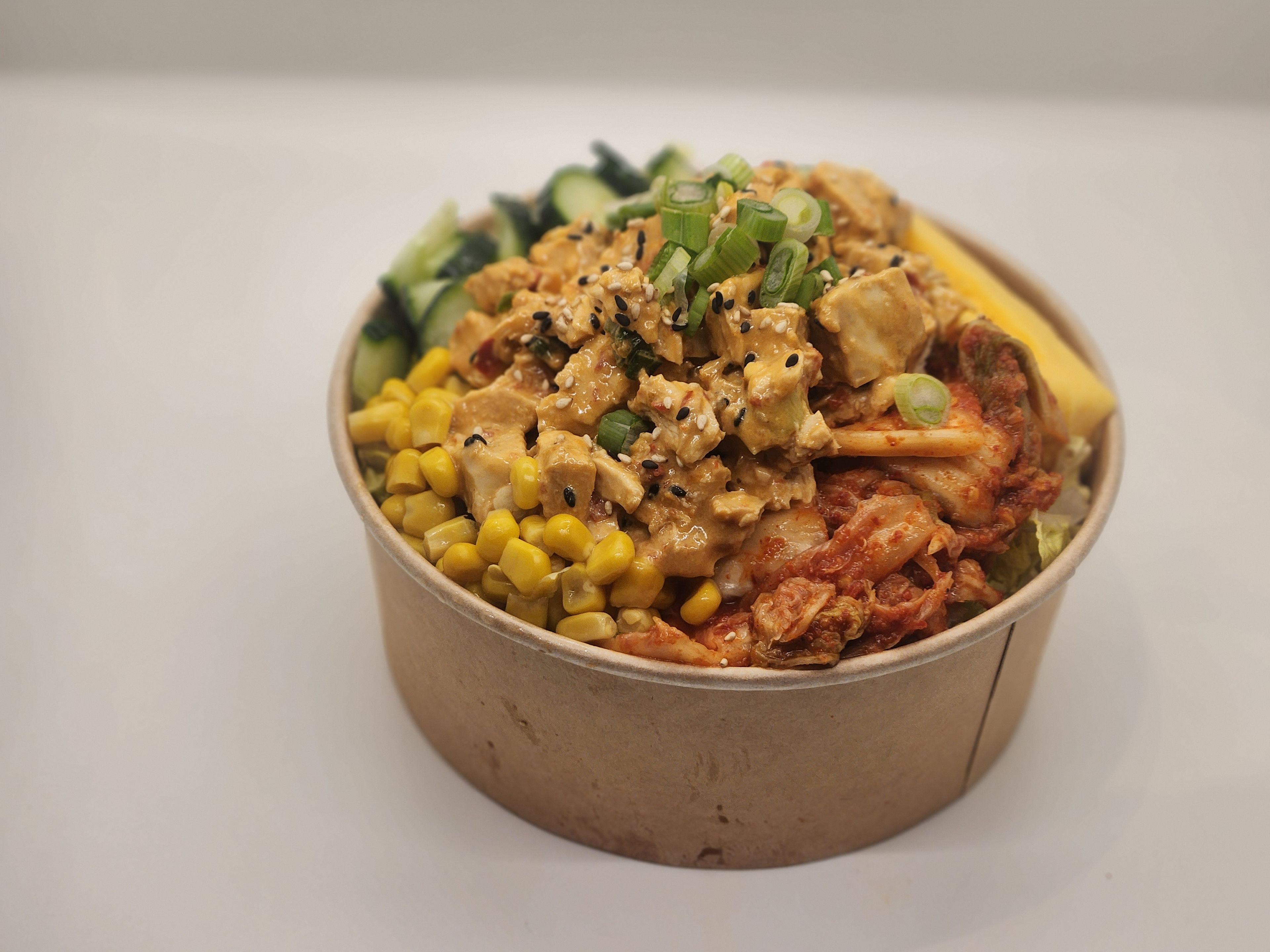 Spicy Chicken Kimchi Bowl.