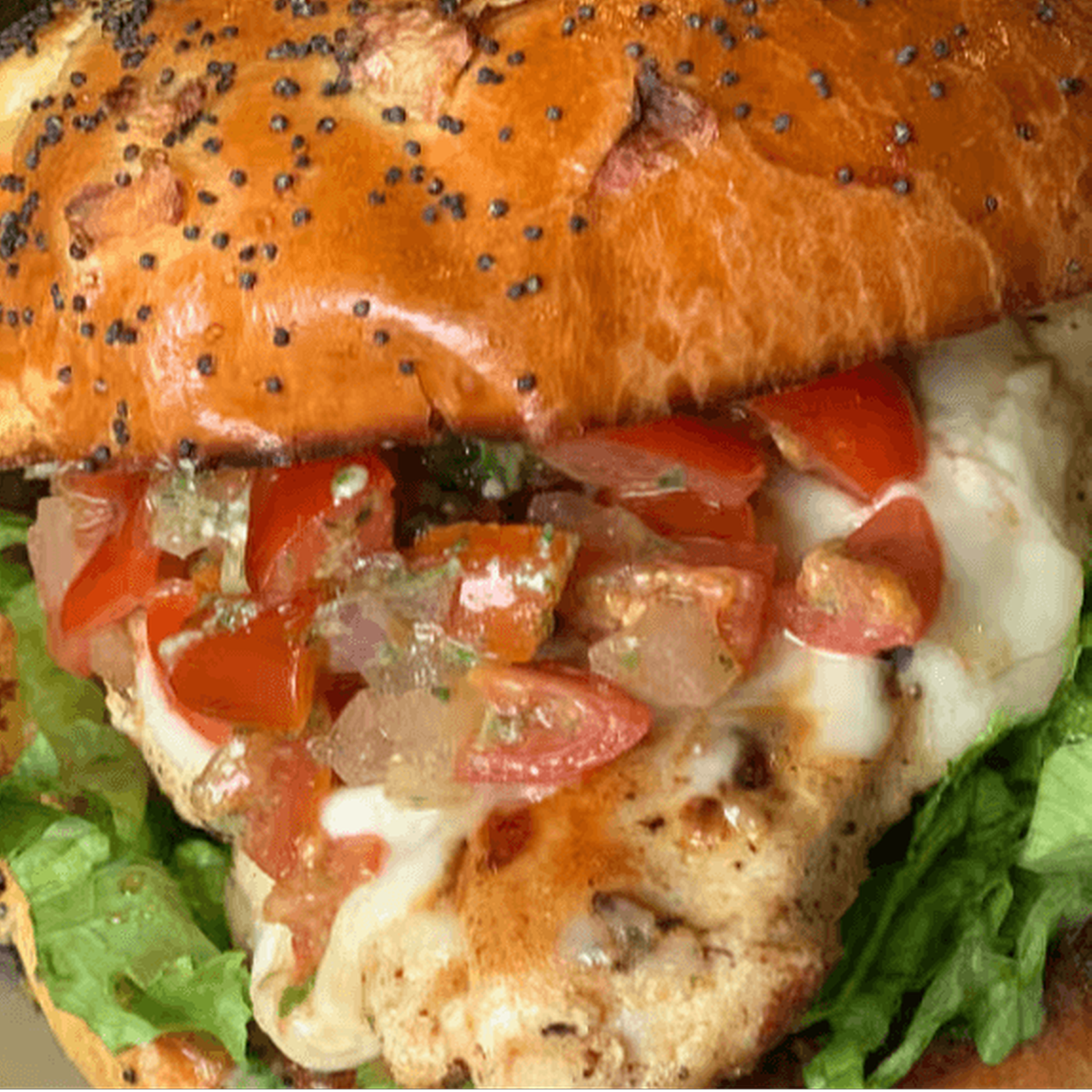 Caprese Chicken Sandwich.