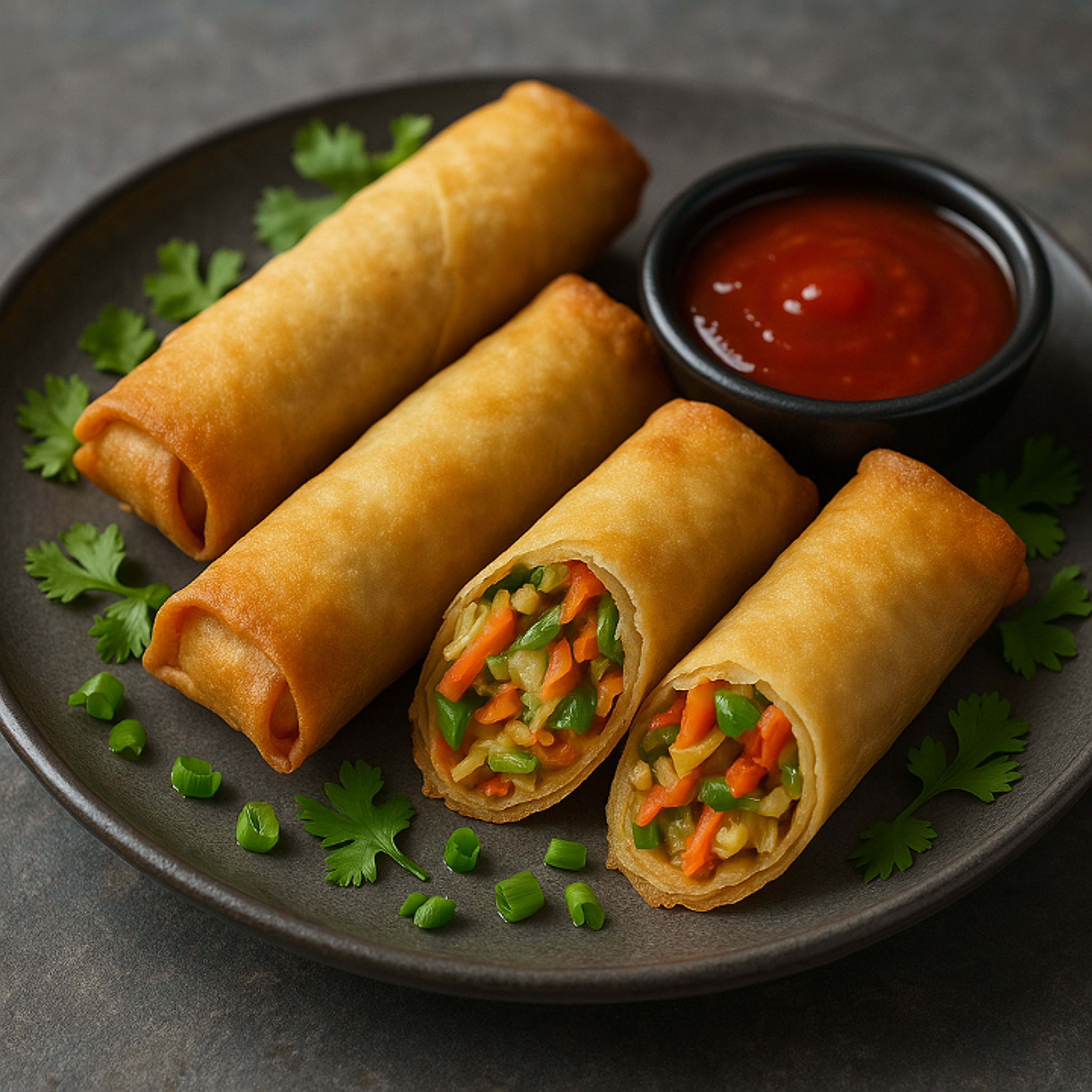 Veg. Spring Roll (5pcs) (V).