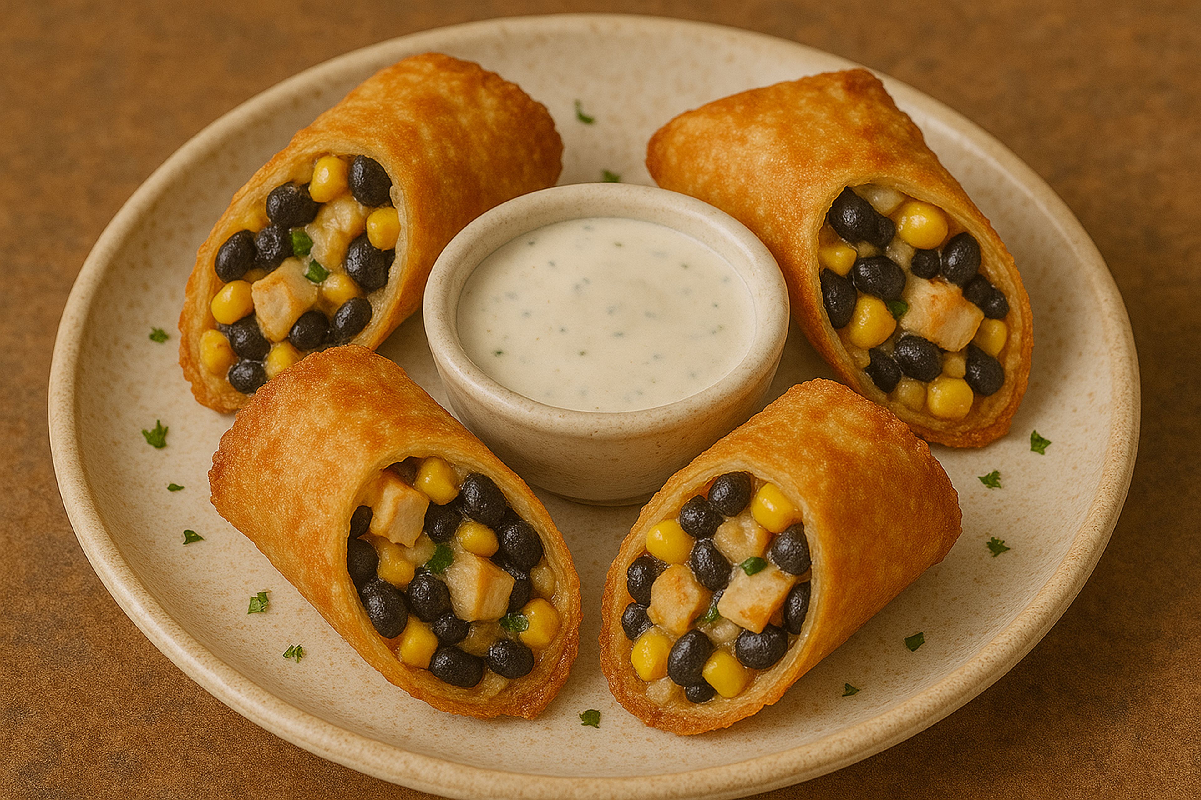 Chicken Sante Fe Rolls.