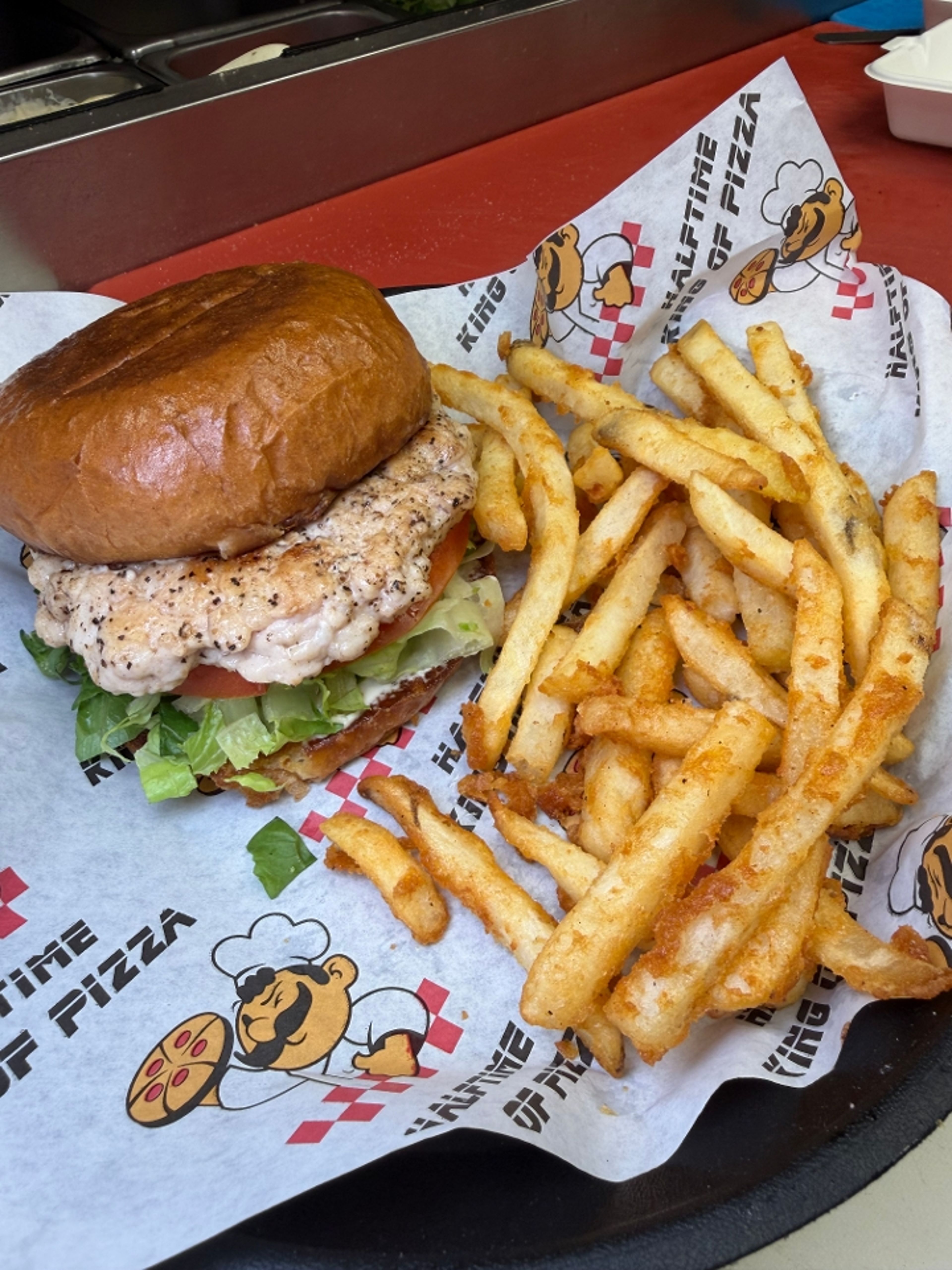 Turkey Burger w/ Fries.