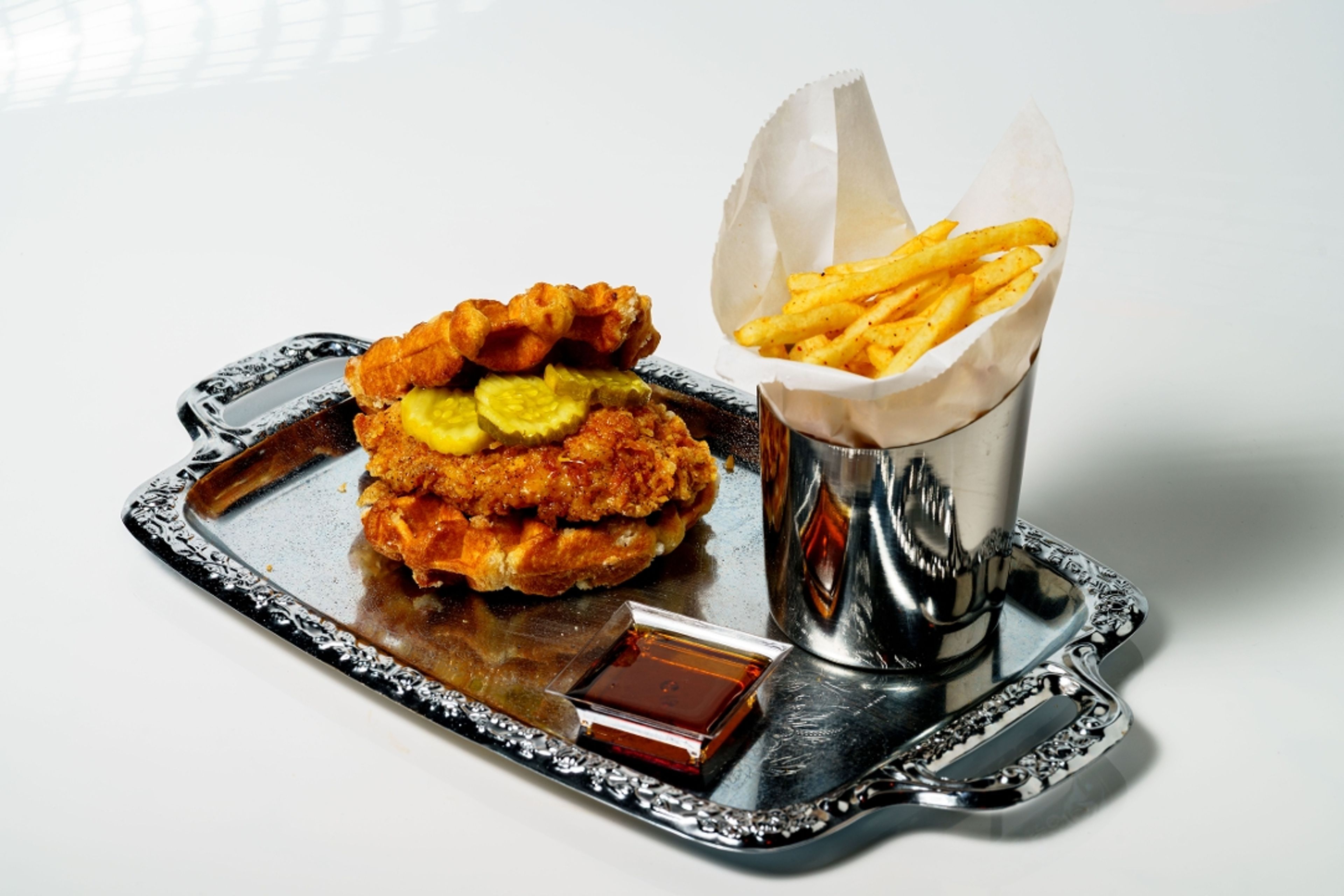 Chicken & Waffle Sandwich.