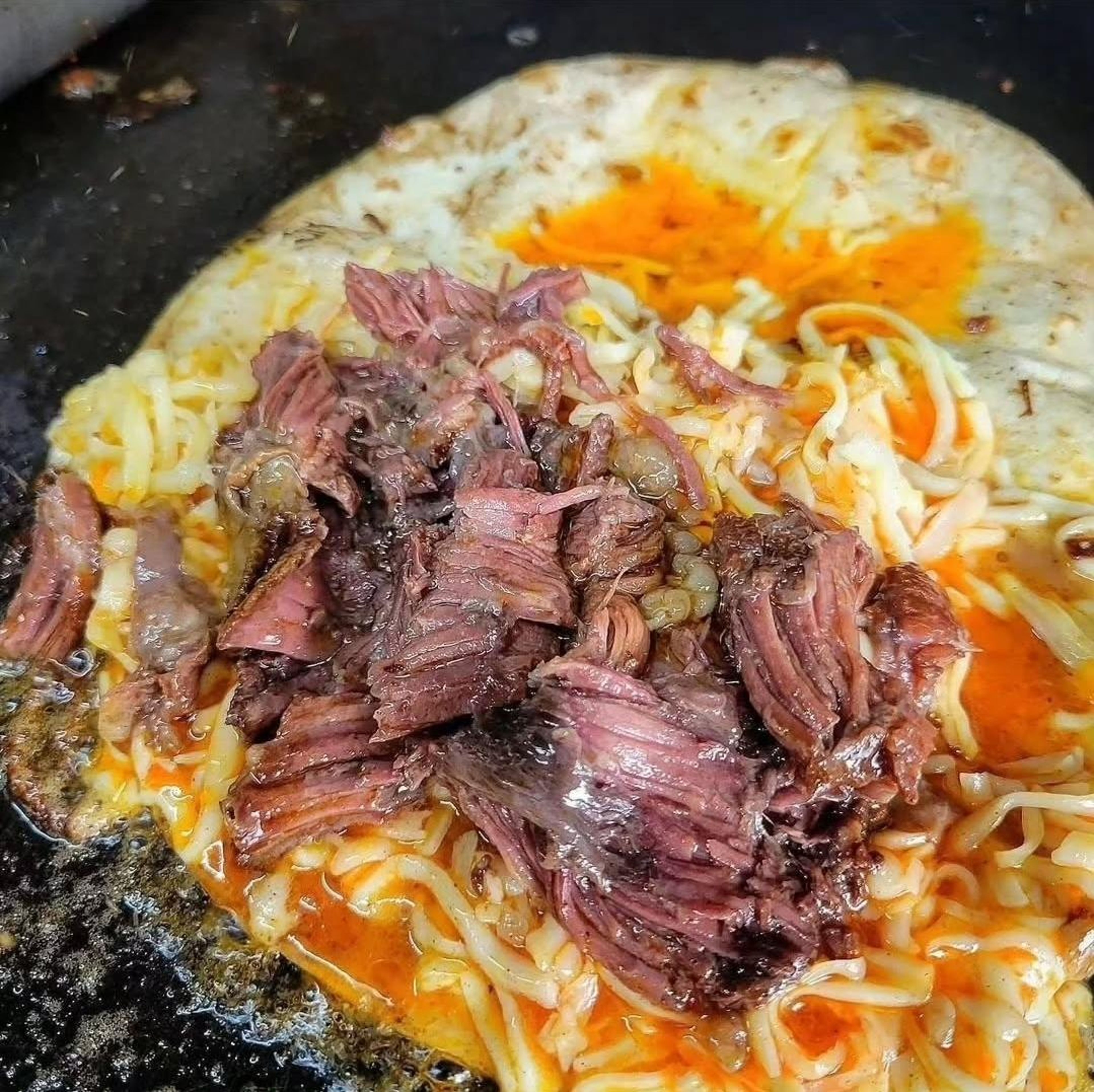 Barbacoa quesadilla.