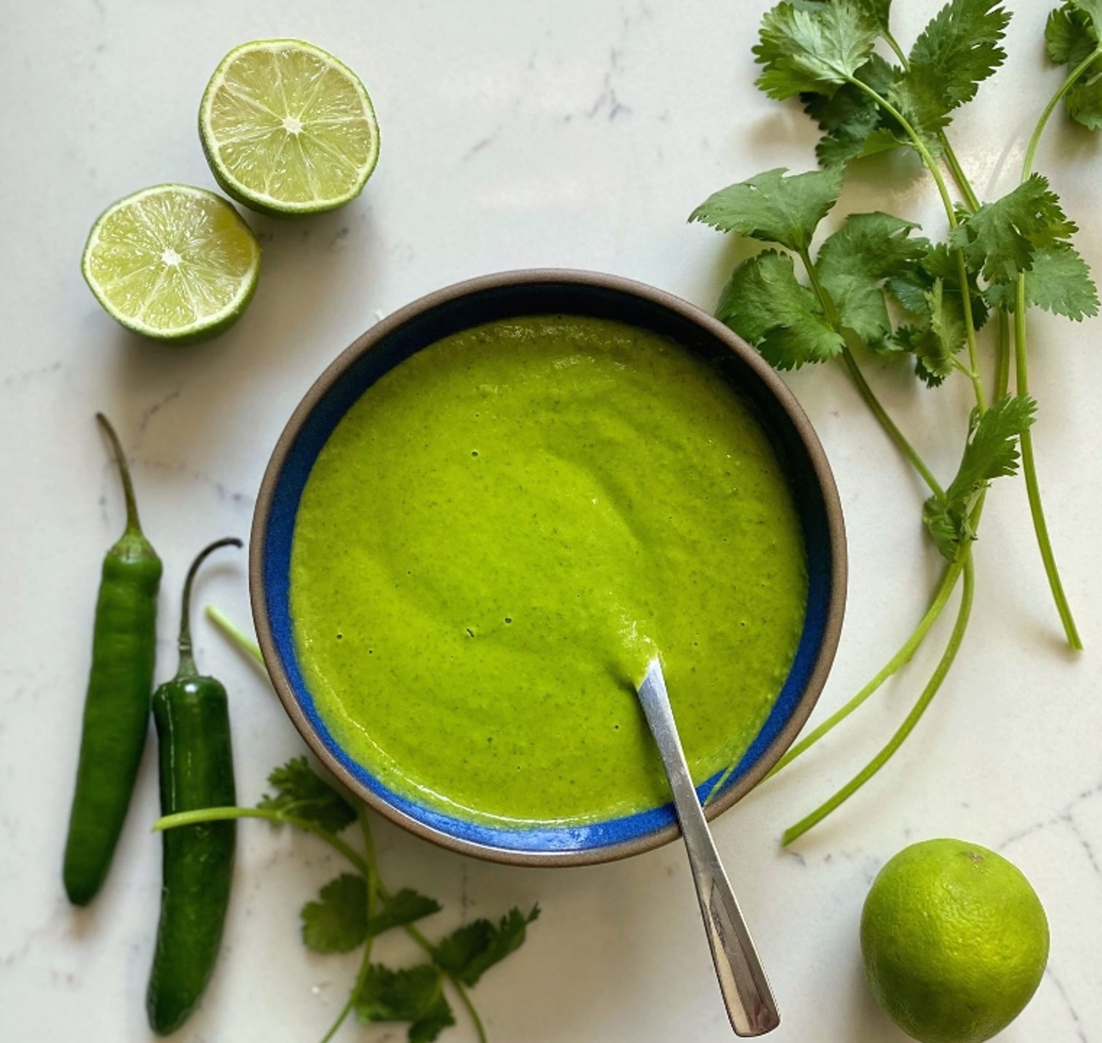Bottle SPICY GREEN SAUCE.