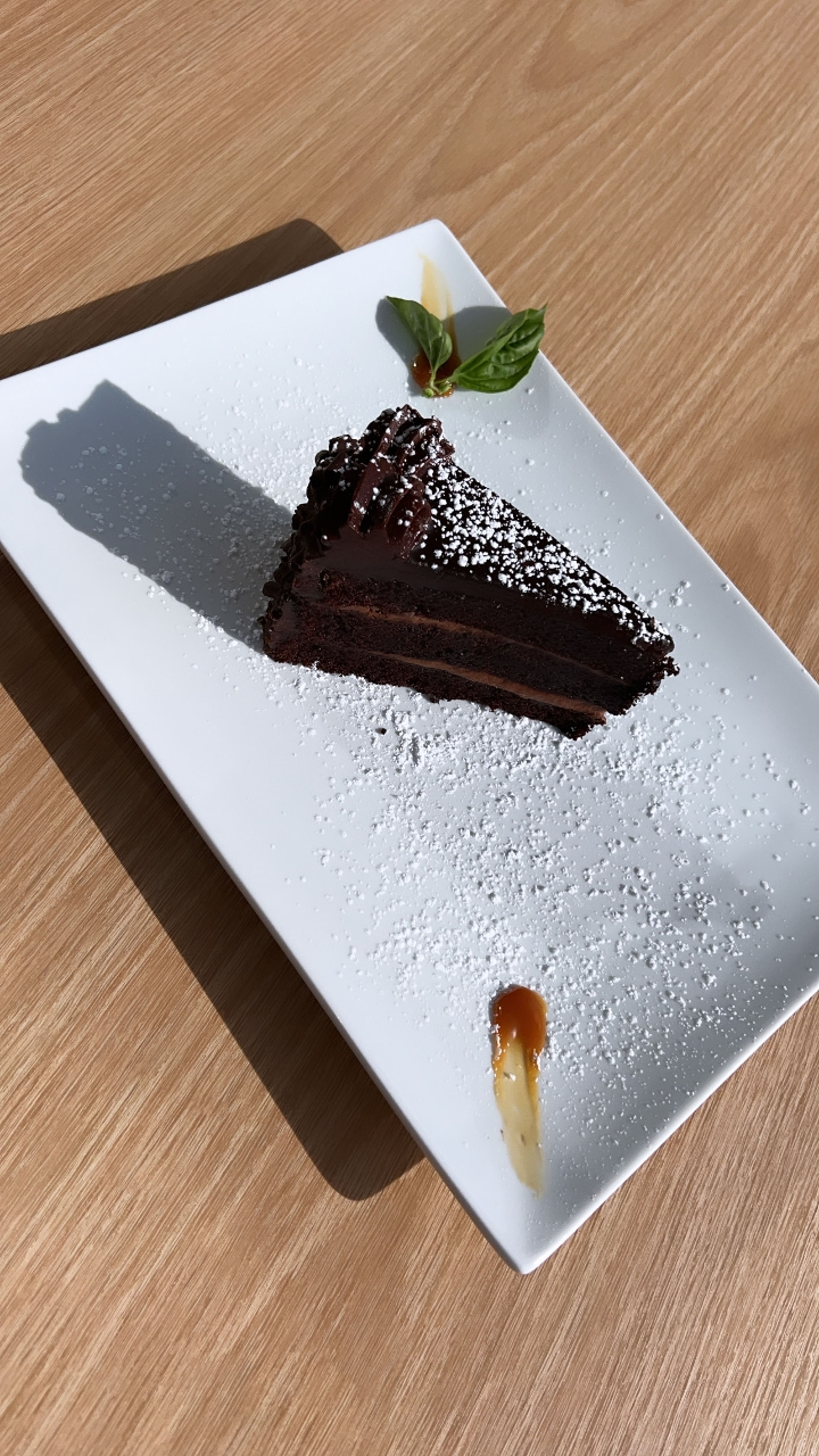 CHOCOLATE CAKE SLICE.