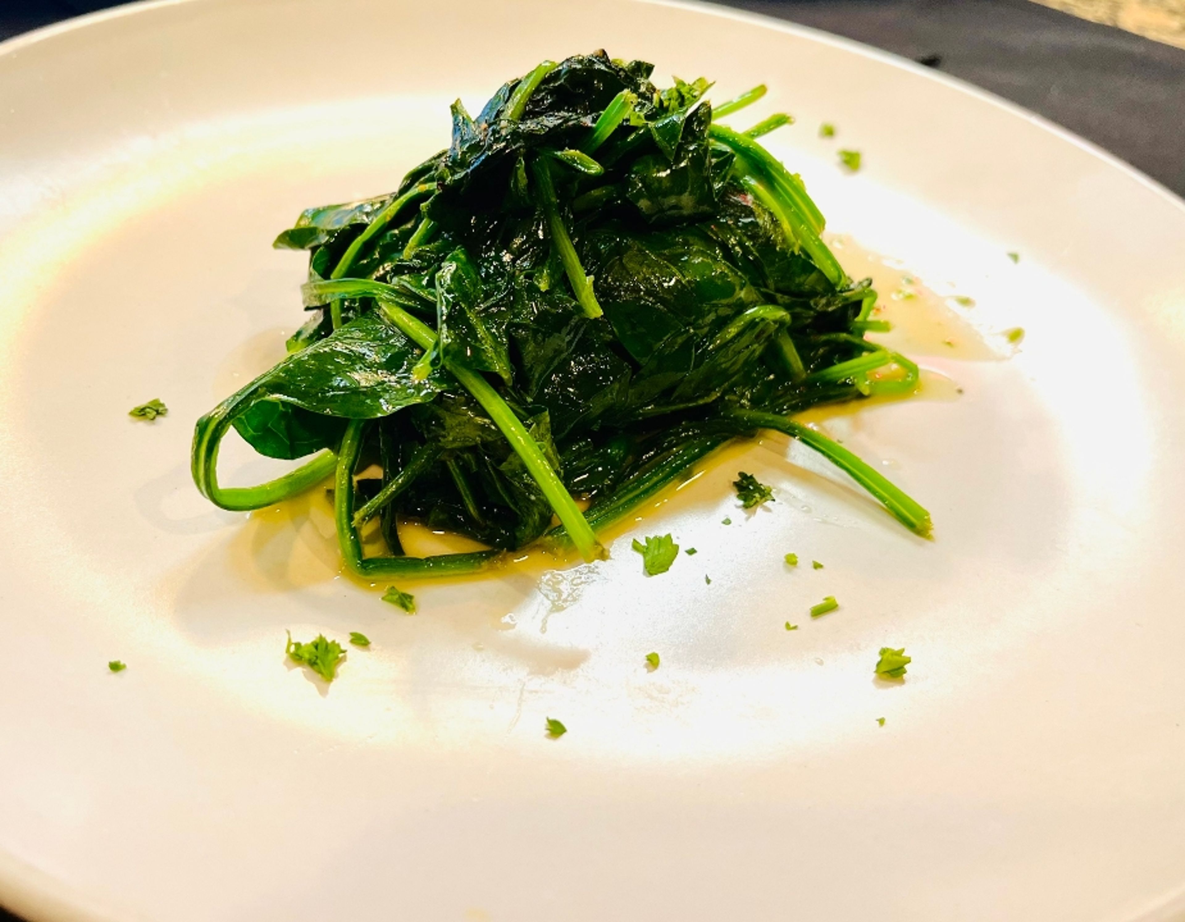 Sautéed Spinach.