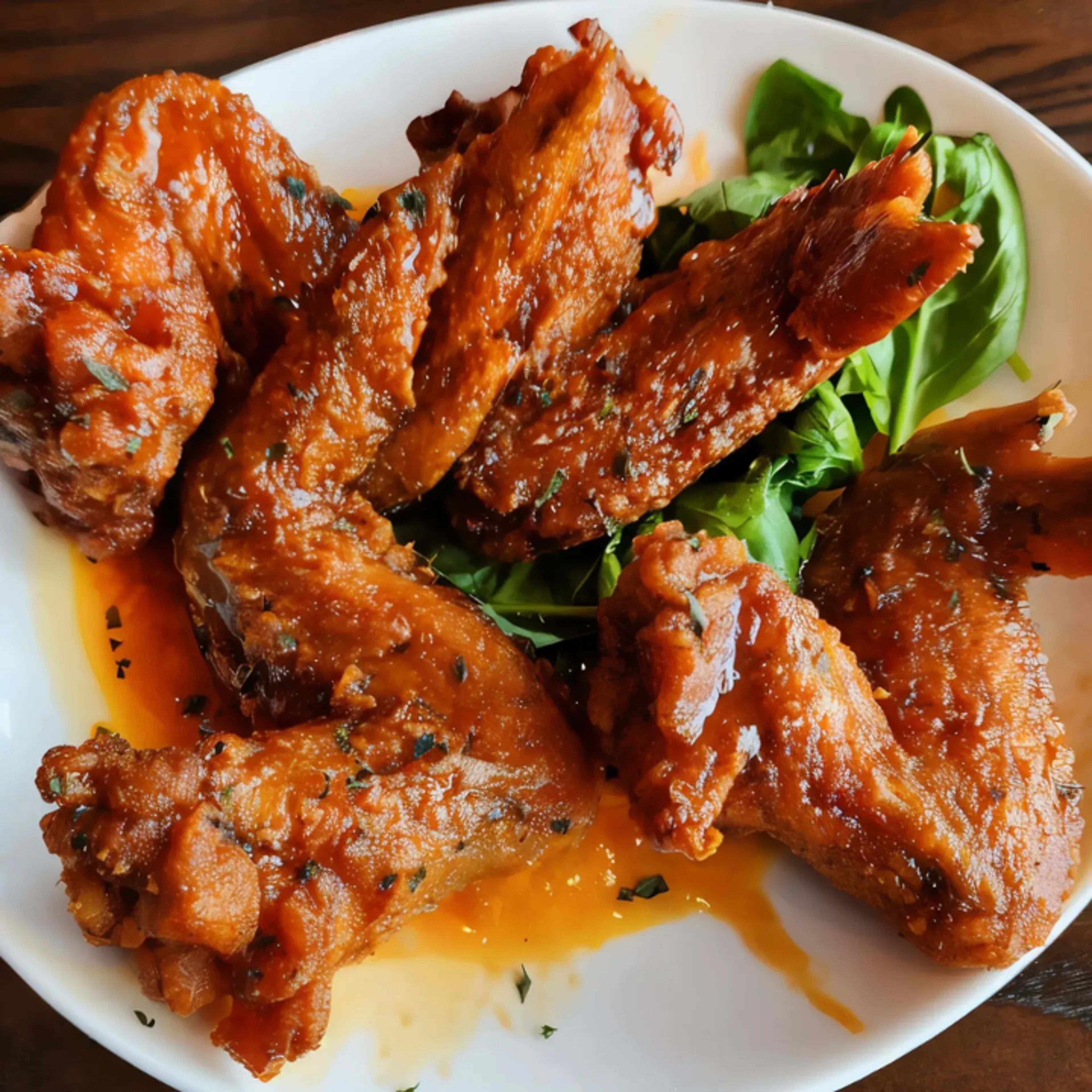 Cognac Glazed Wings.
