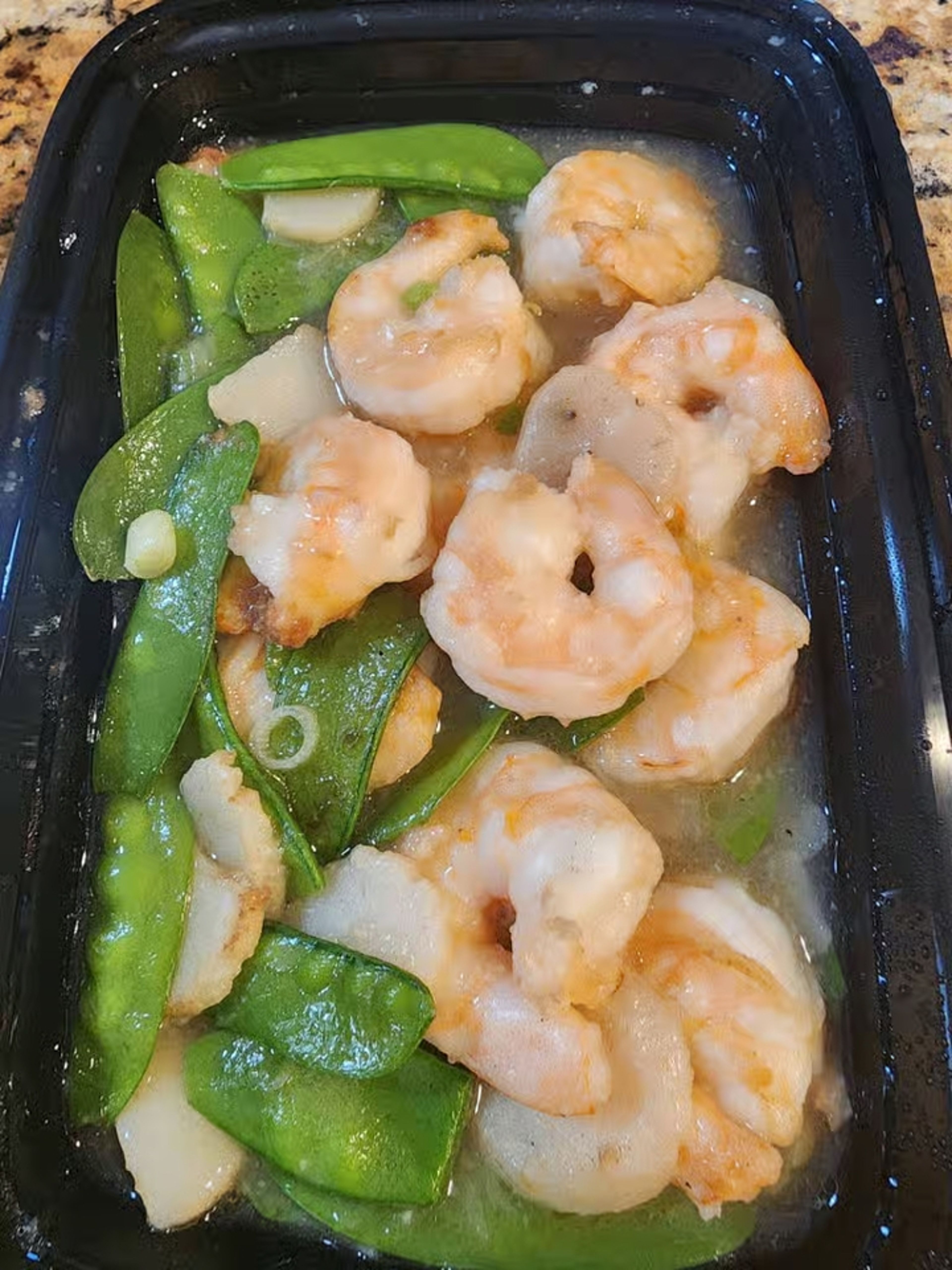 Shrimp & Snow Pea Pods.