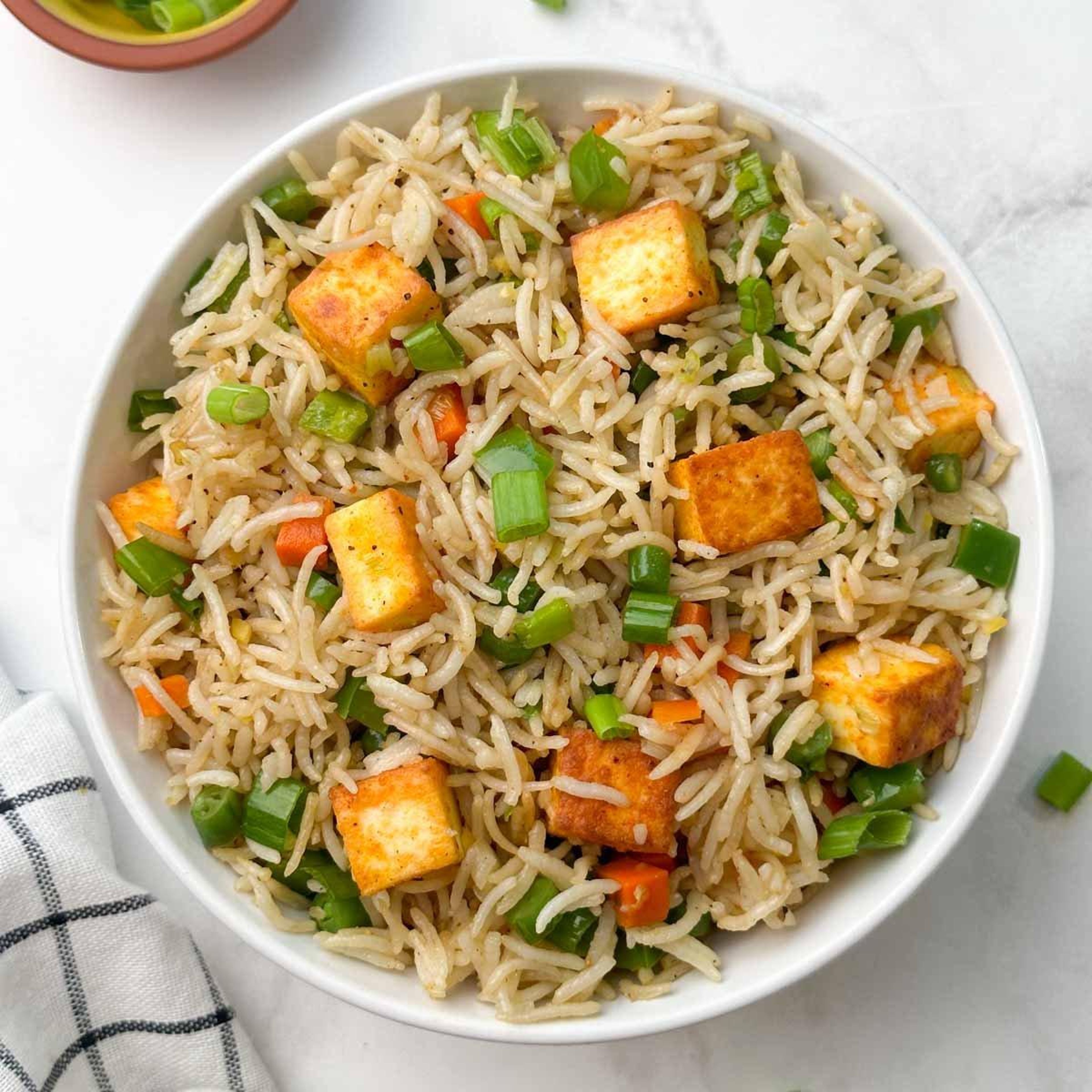 Street Style Paneer Fried Rice.