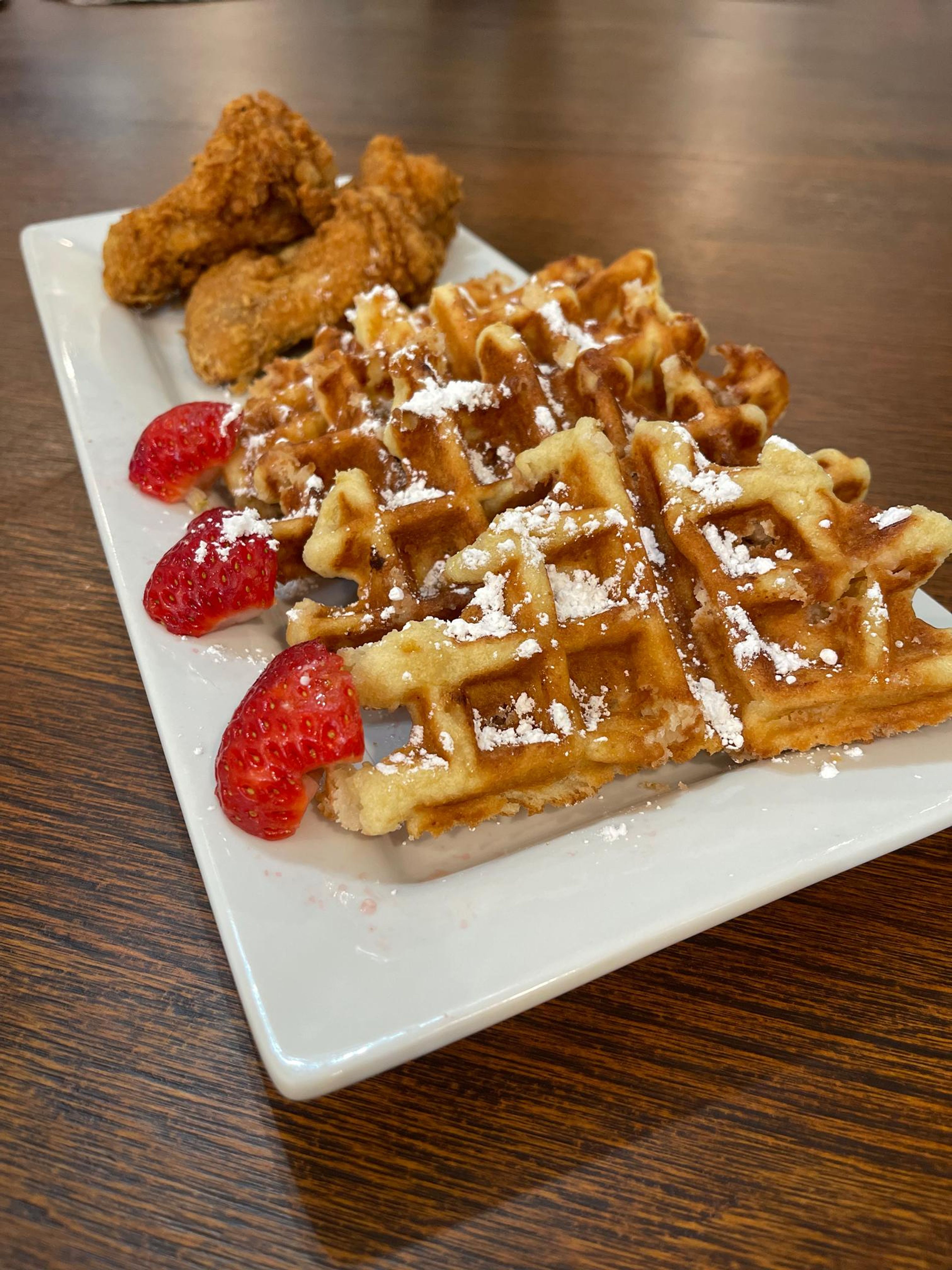3 Piece with Cluck Waffle.