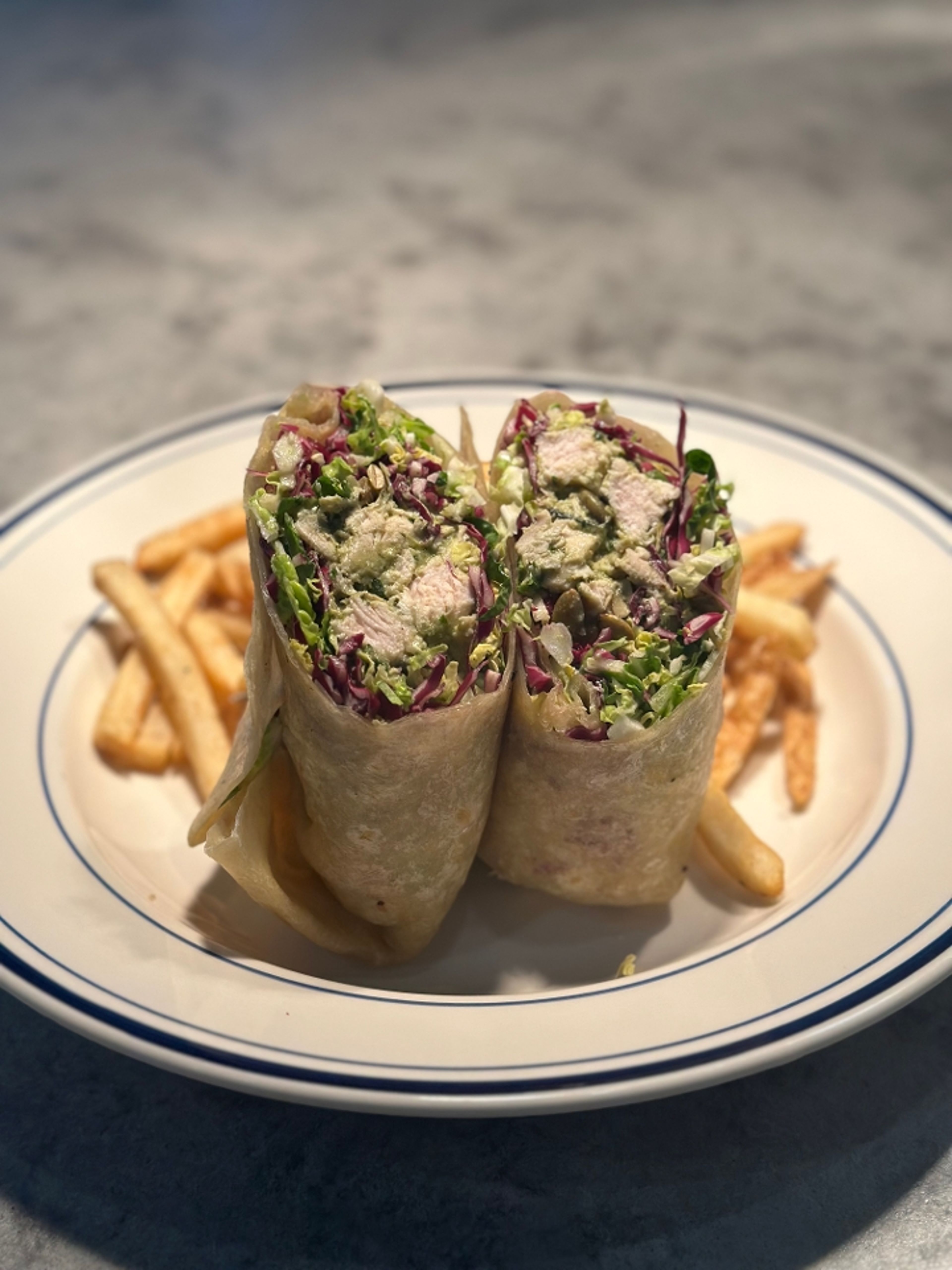 Herby Chicken Salad Wrap.