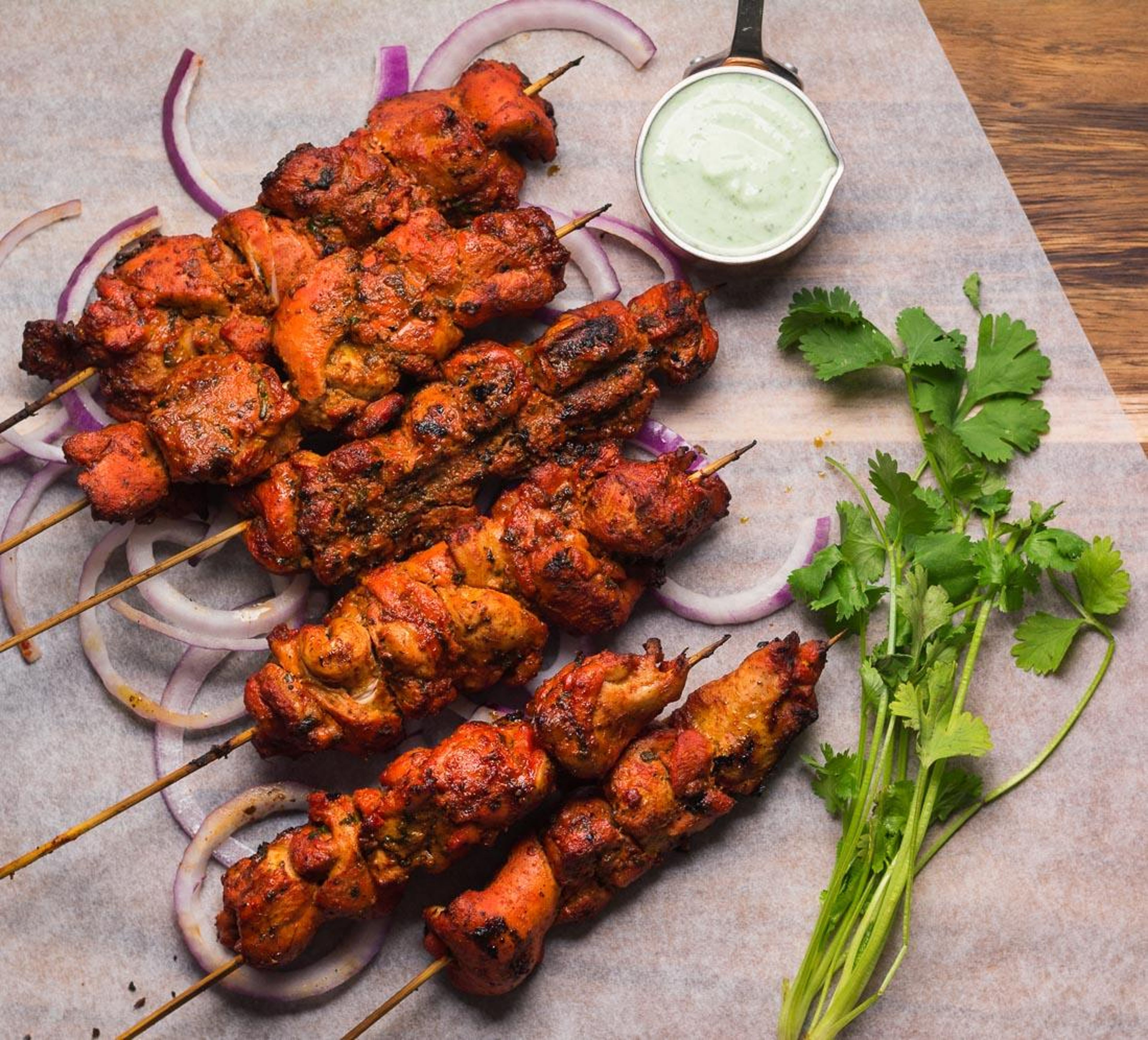 Tikka Masala Skewers (2 skewers).