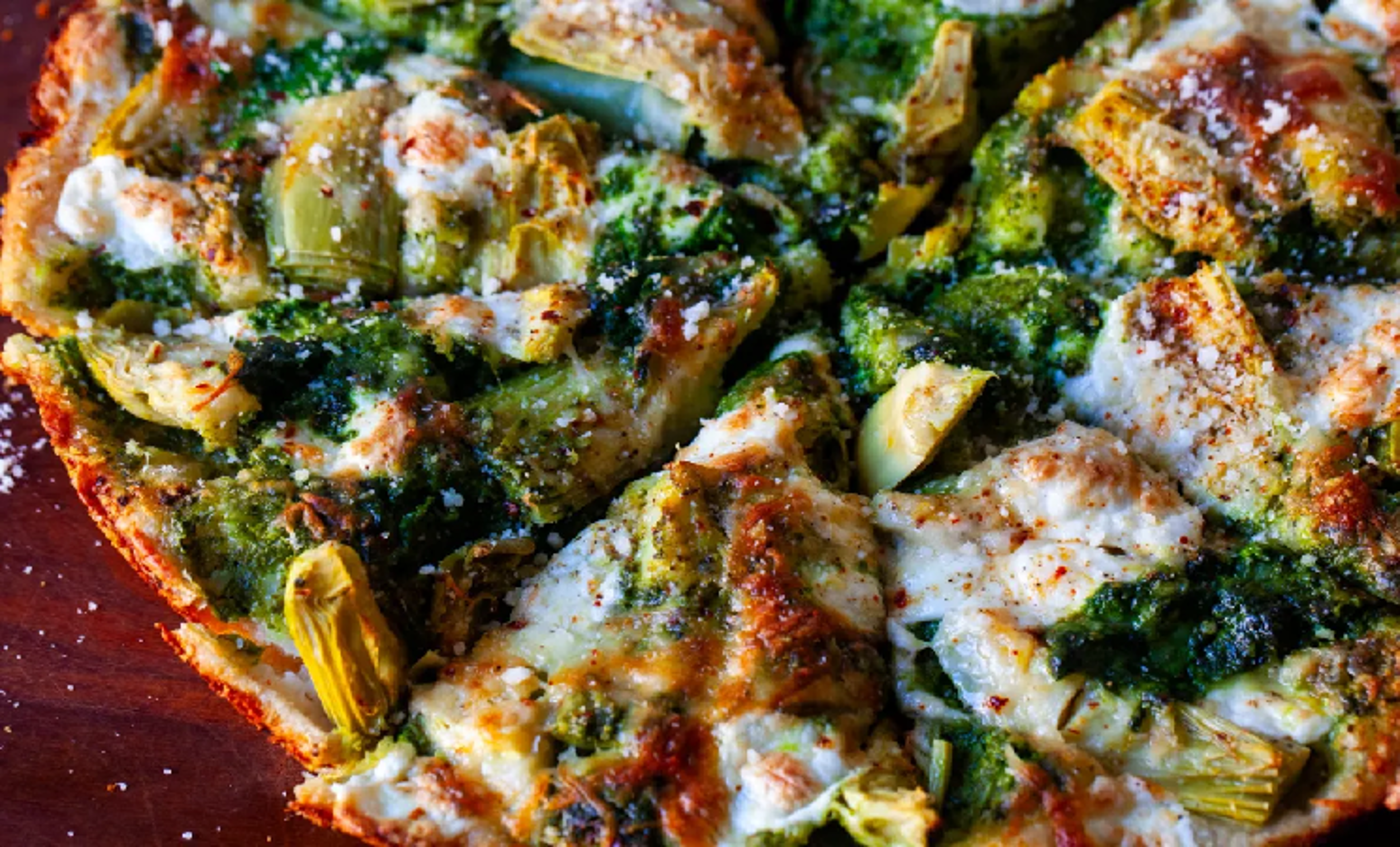 Spinach & Artichoke Pizza.