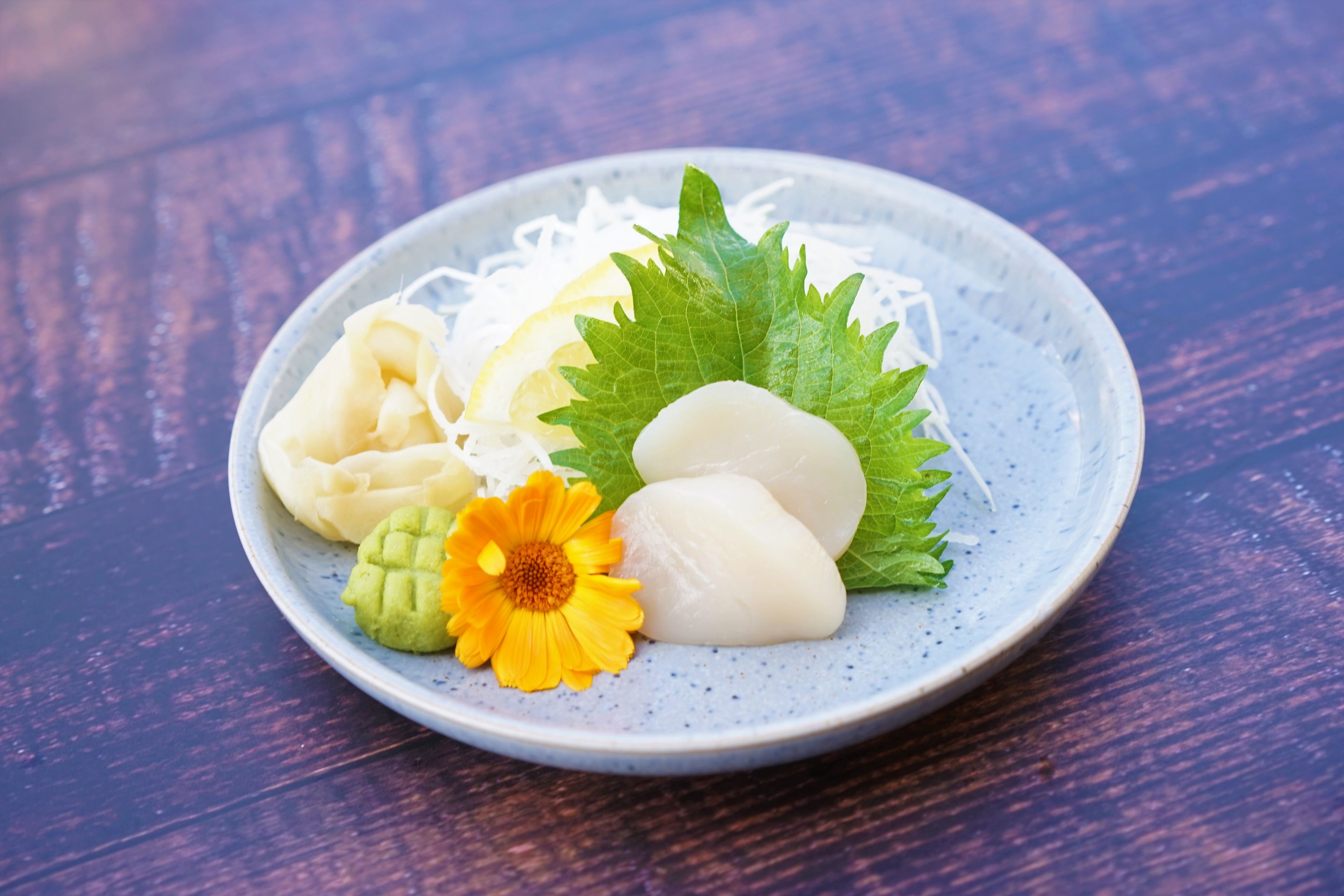 Sea Scallop Sashimi.