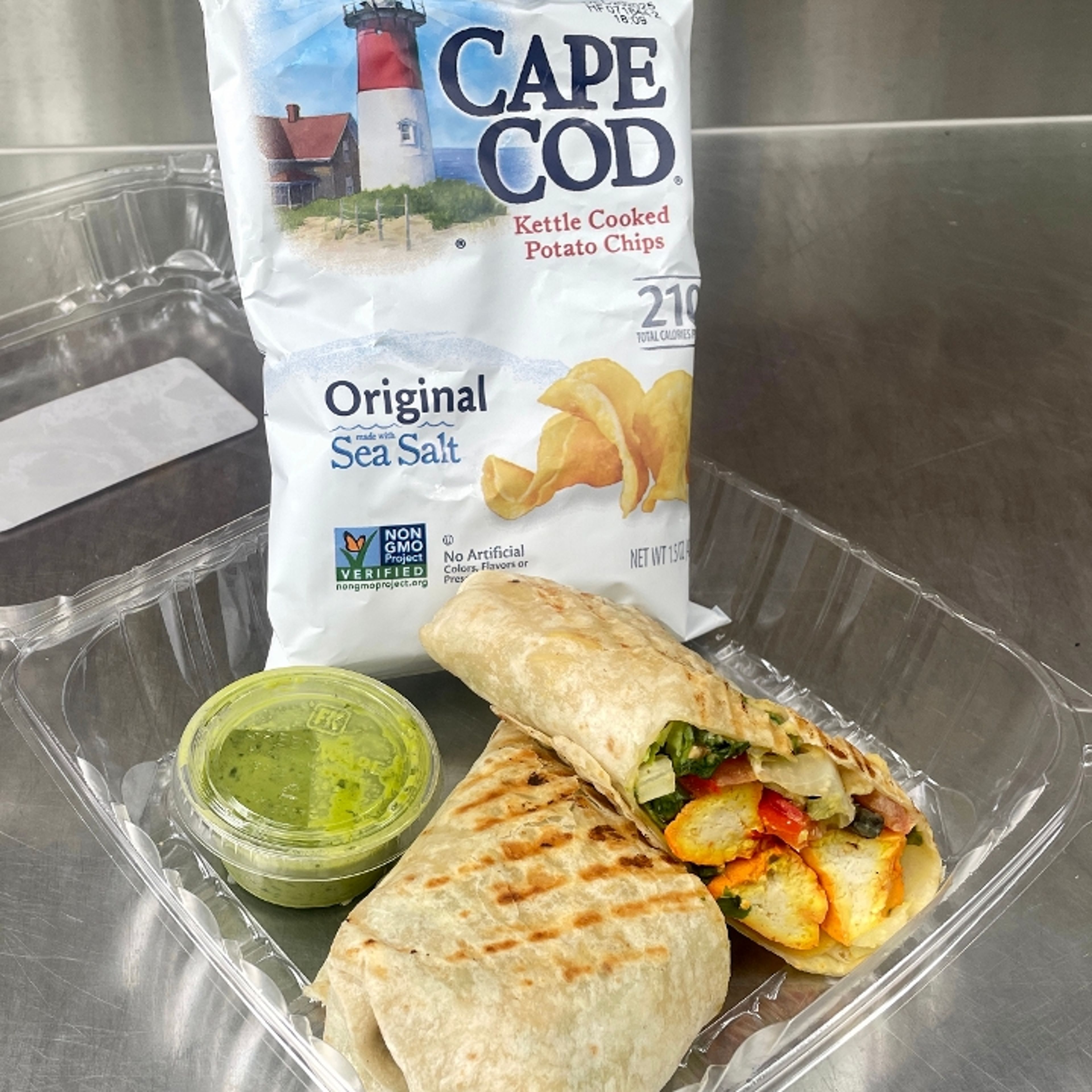 Tofu Mediterranean Wrap.