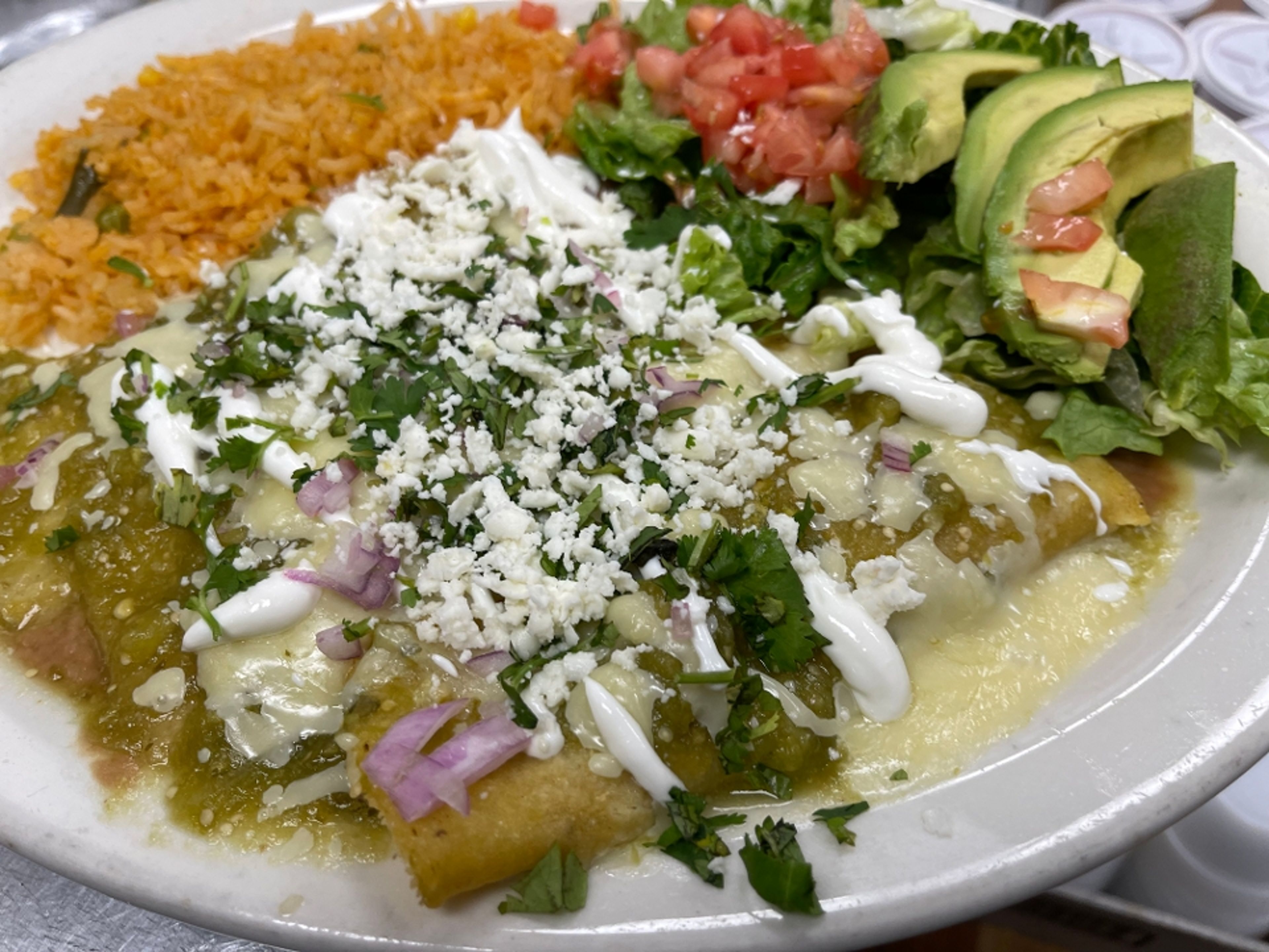 Enchiladas Verdes.