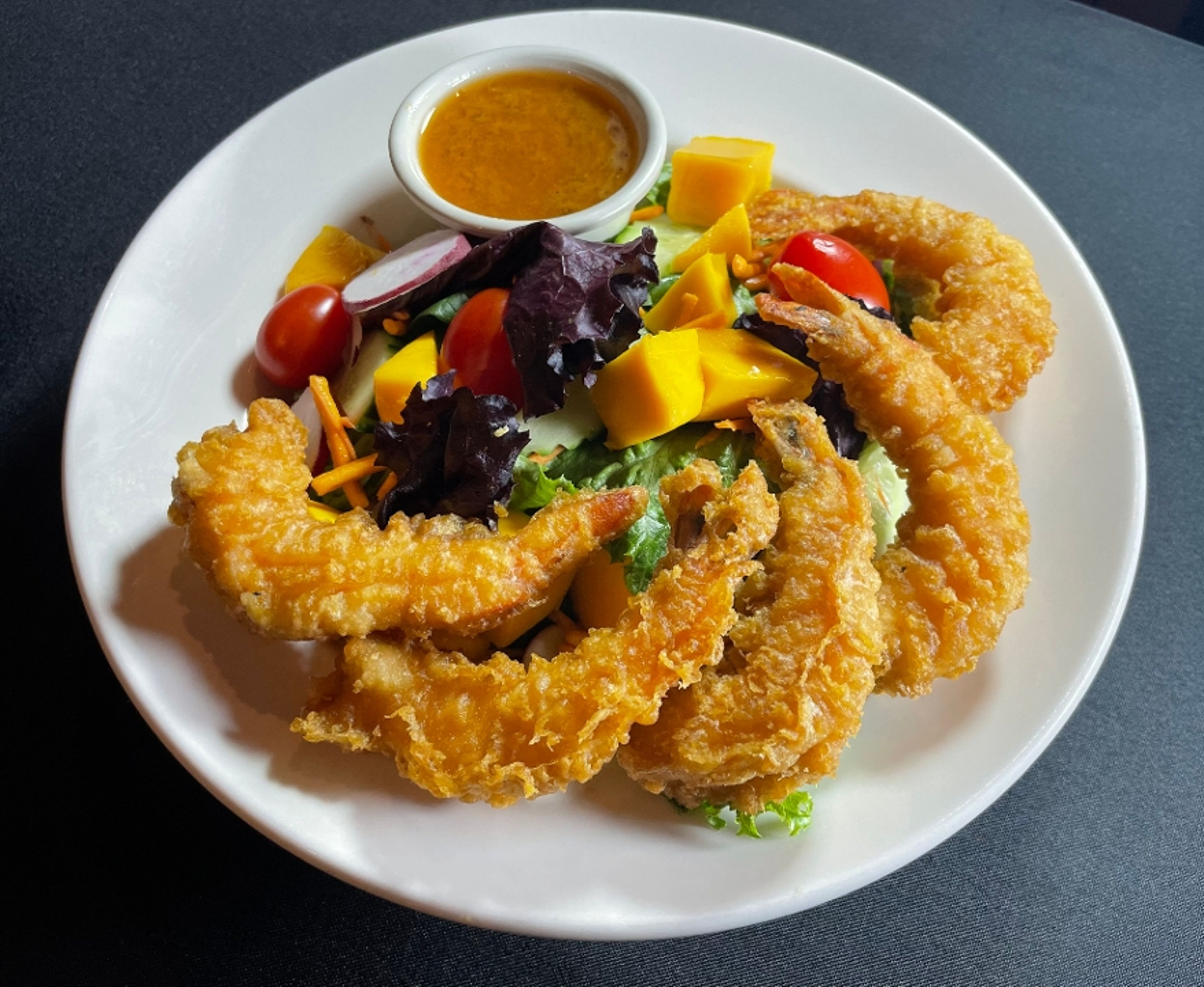Mango and Crispy Shrimp Salad.
