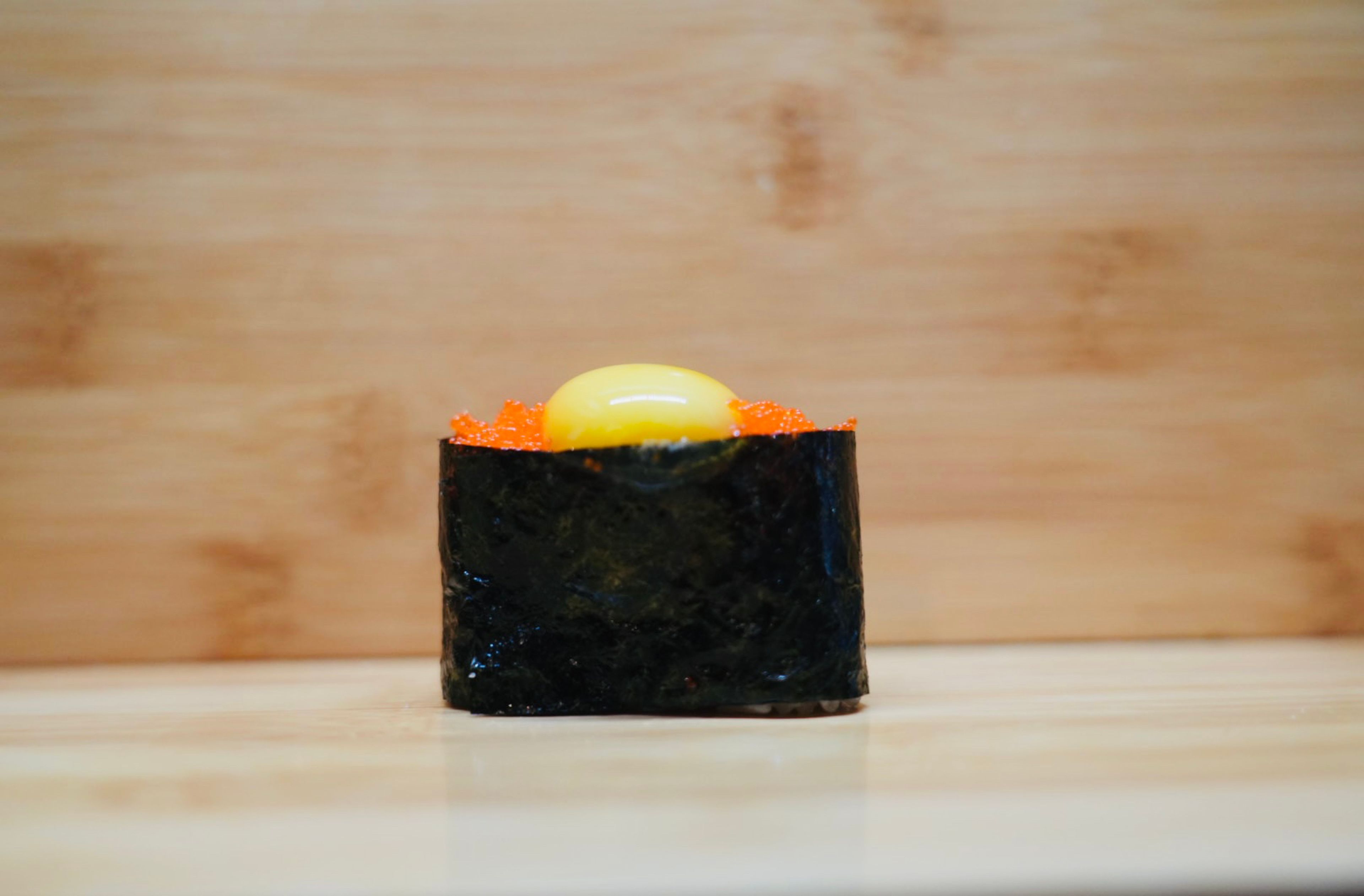 Masago Quail Egg Sushi.
