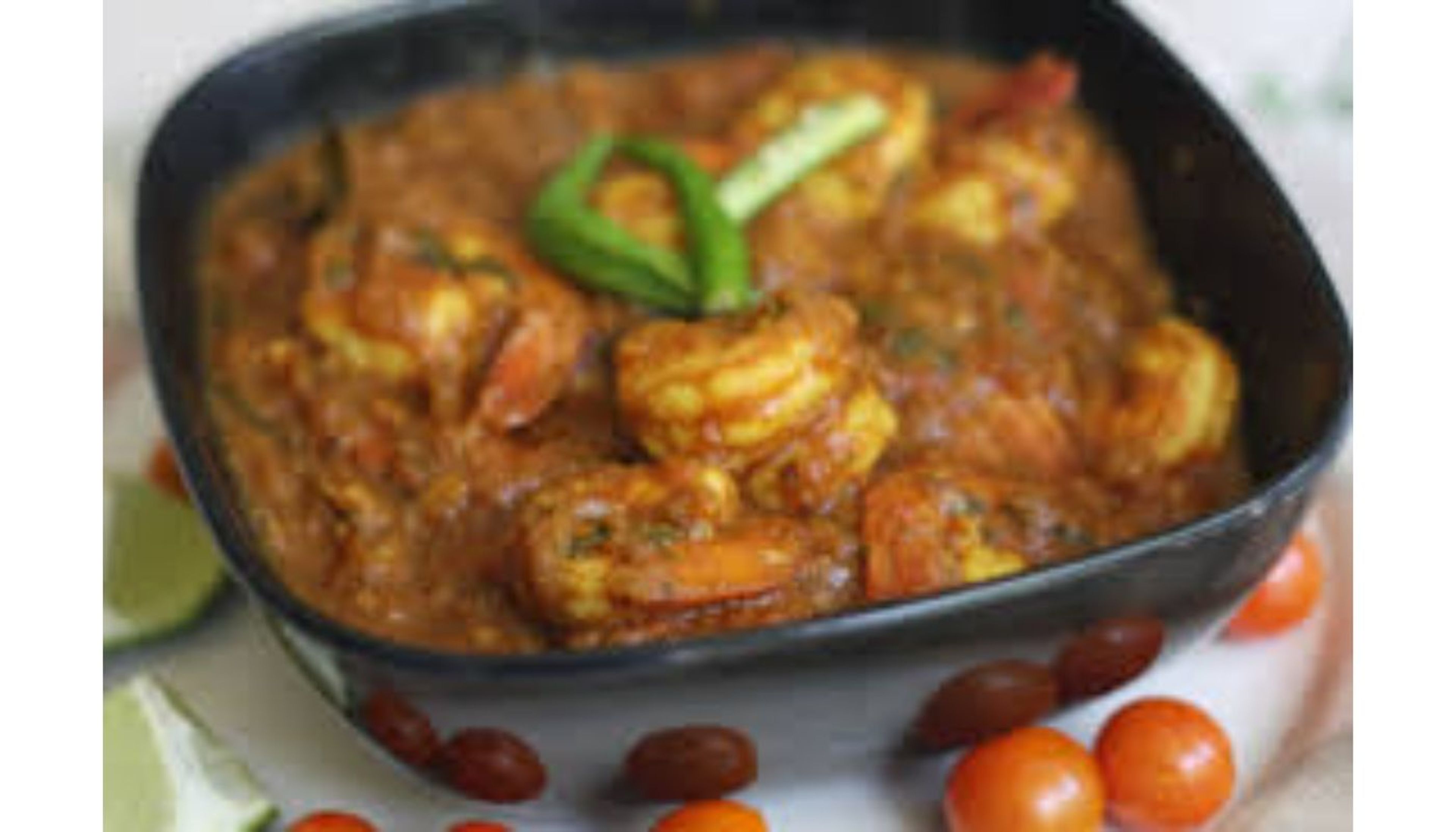Shrimp Chettinad Curry.