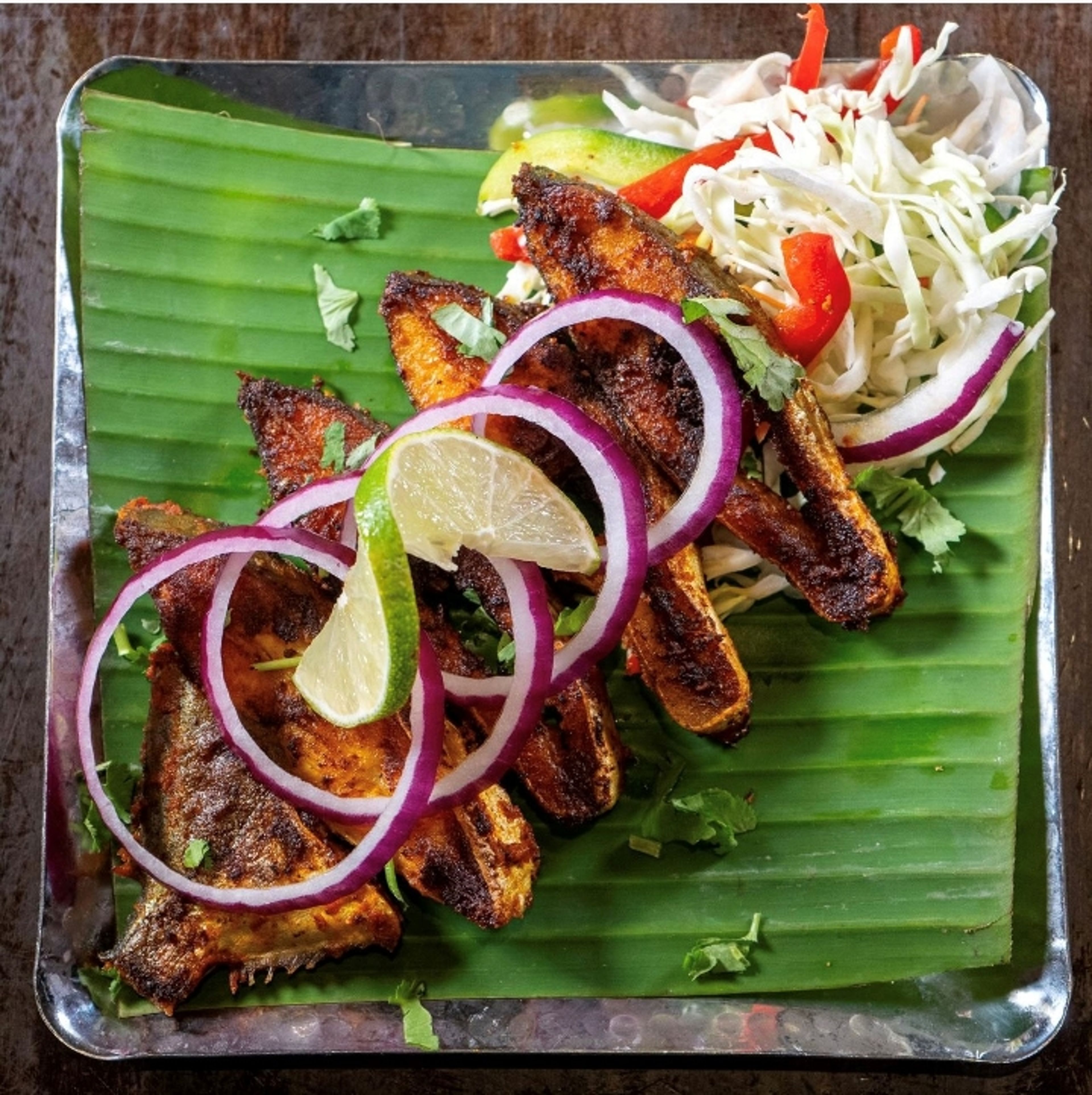Whole Pomfret Tava Fry.