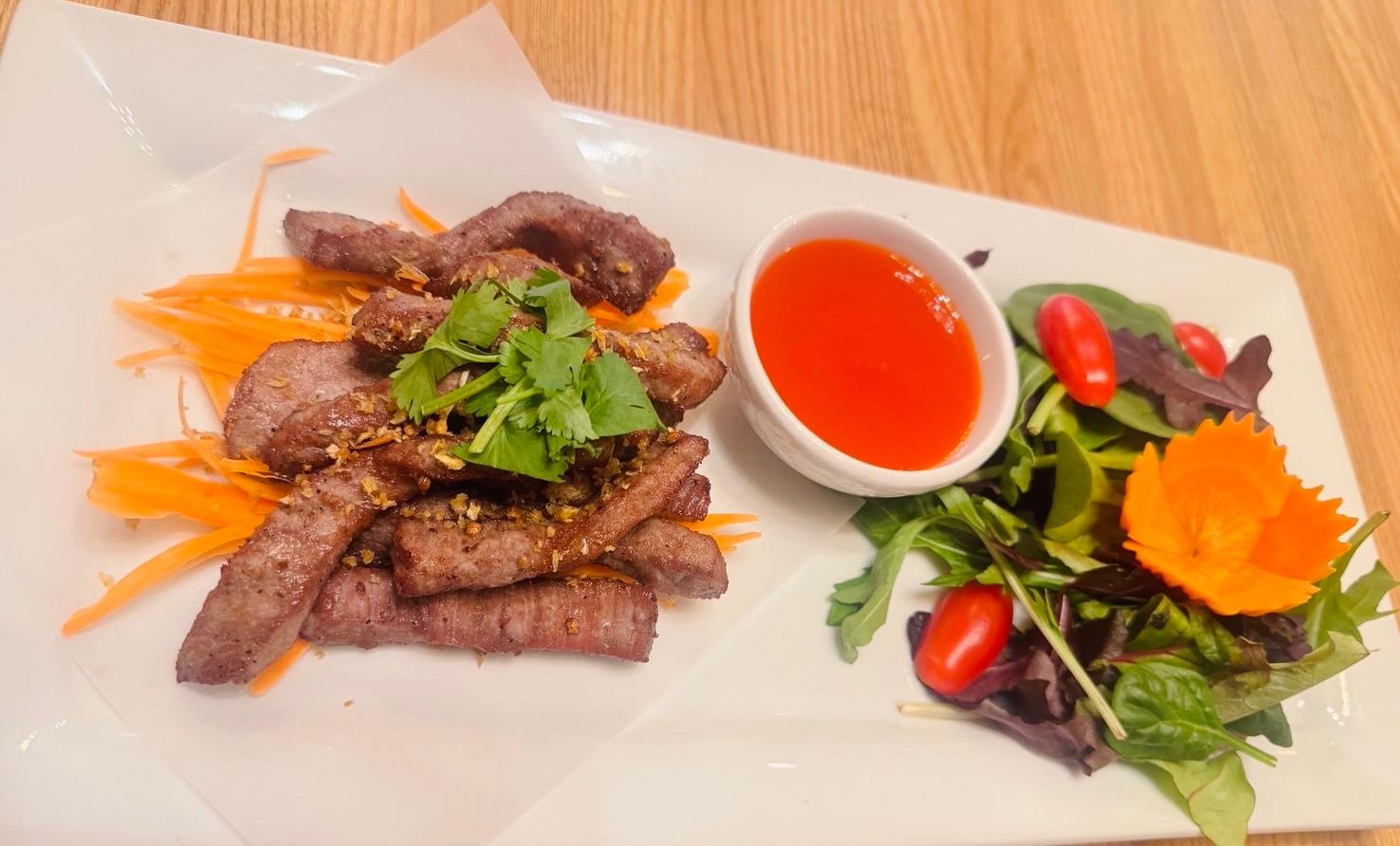 Deep Fried Beef Strips.