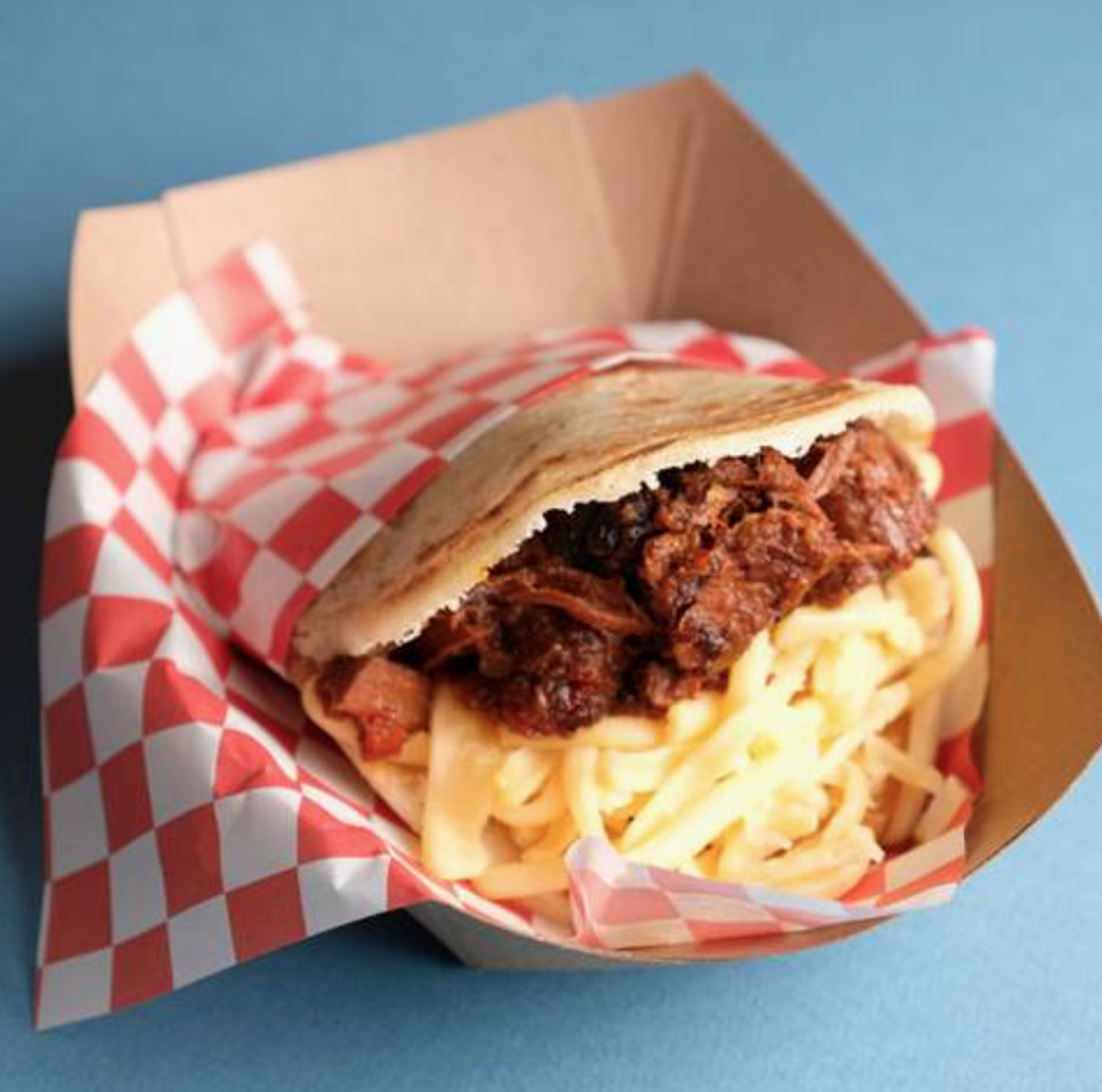 Asado Negro & Cheese Arepa.