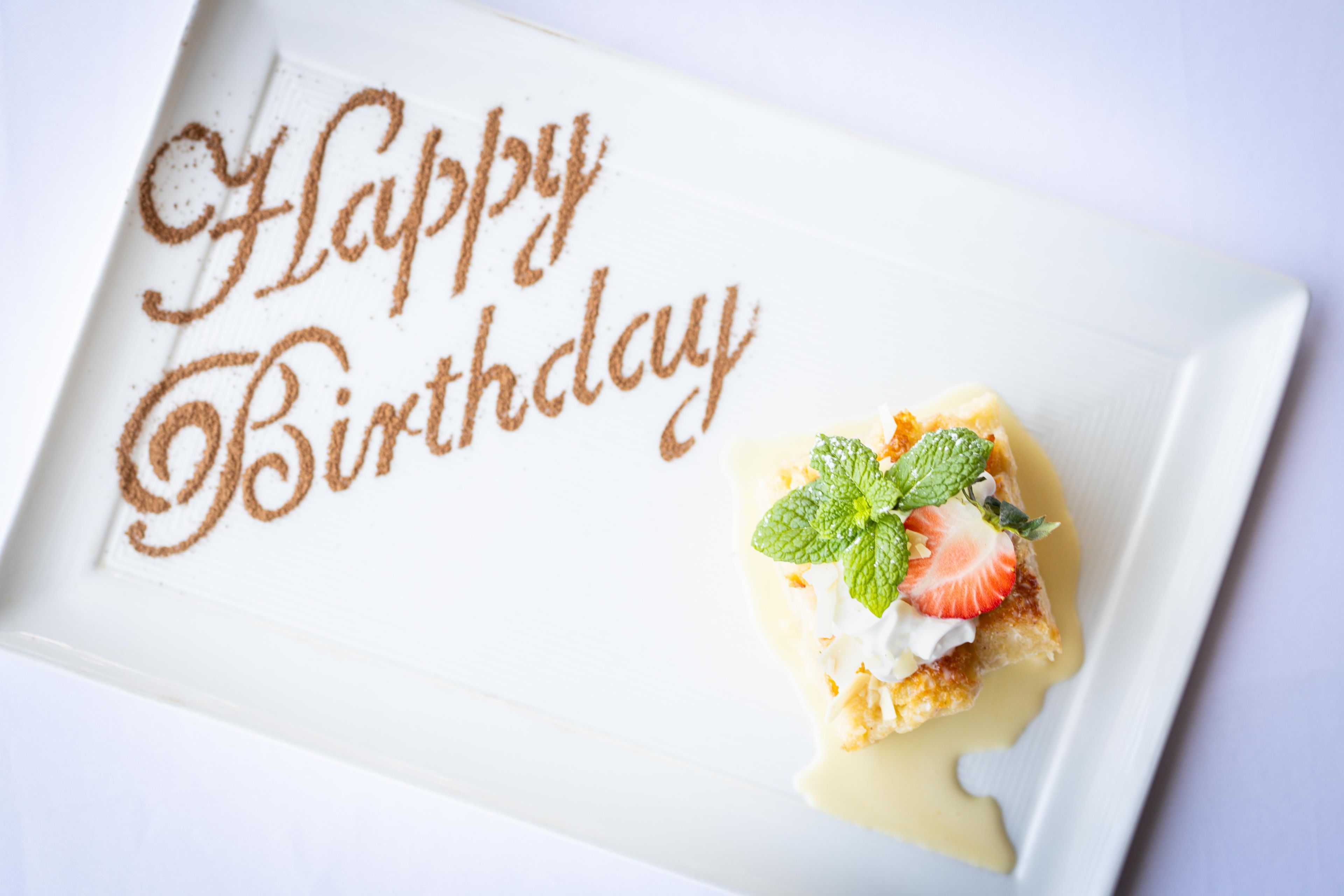 White Chocolate Bread Pudding.