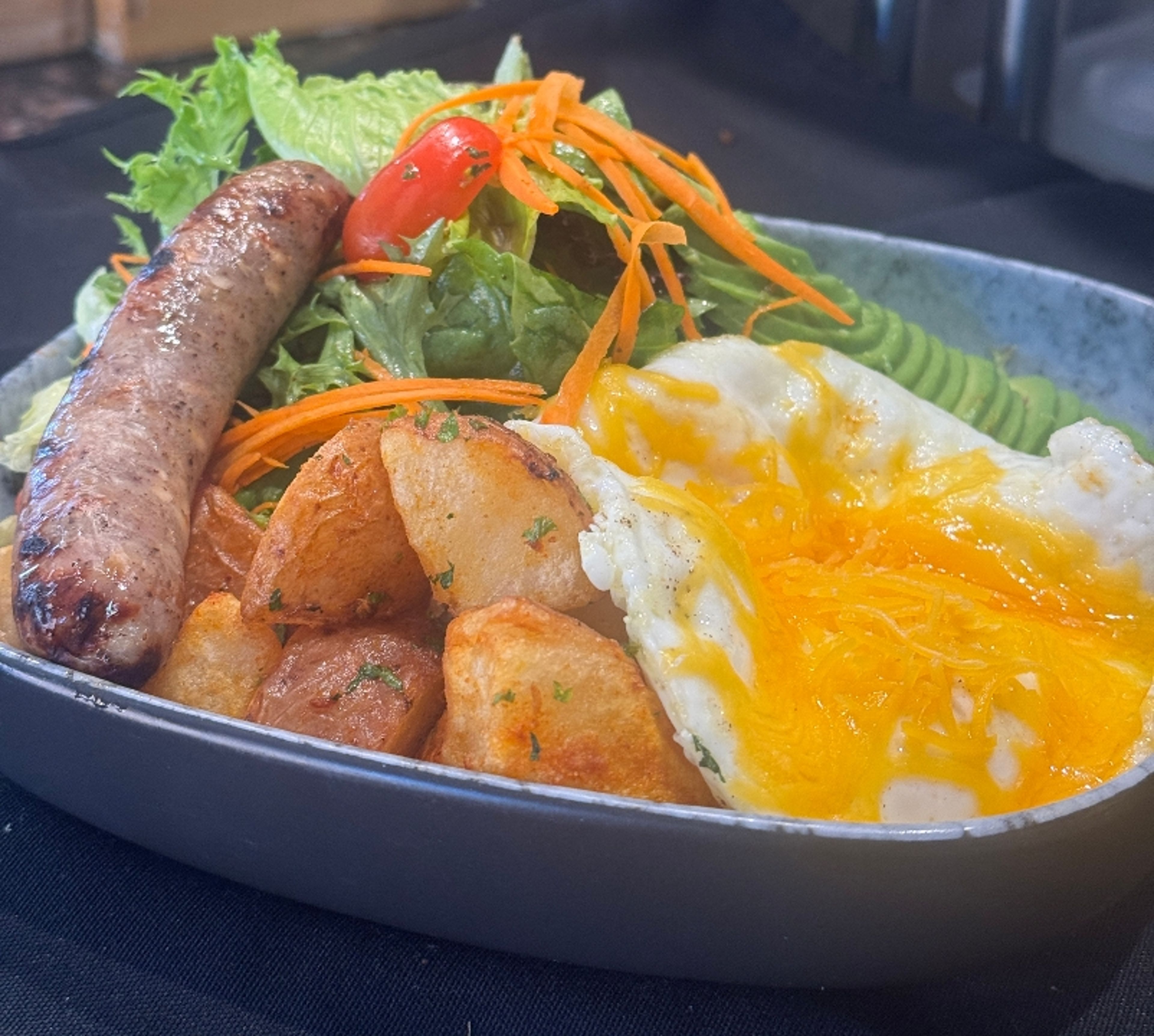 Chicken Sausage Breakfast Bowl.