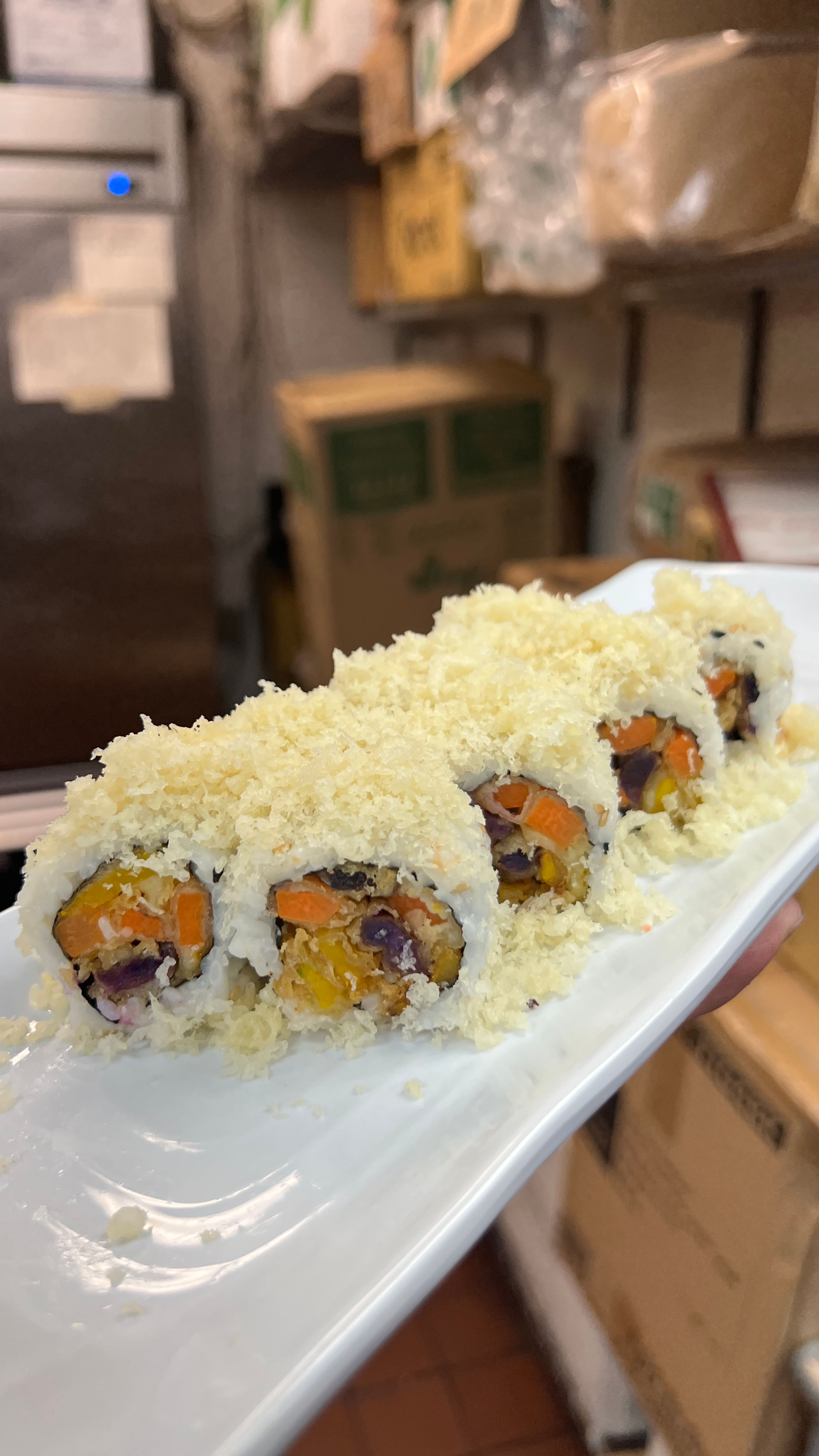 Veggie crunchy roll.