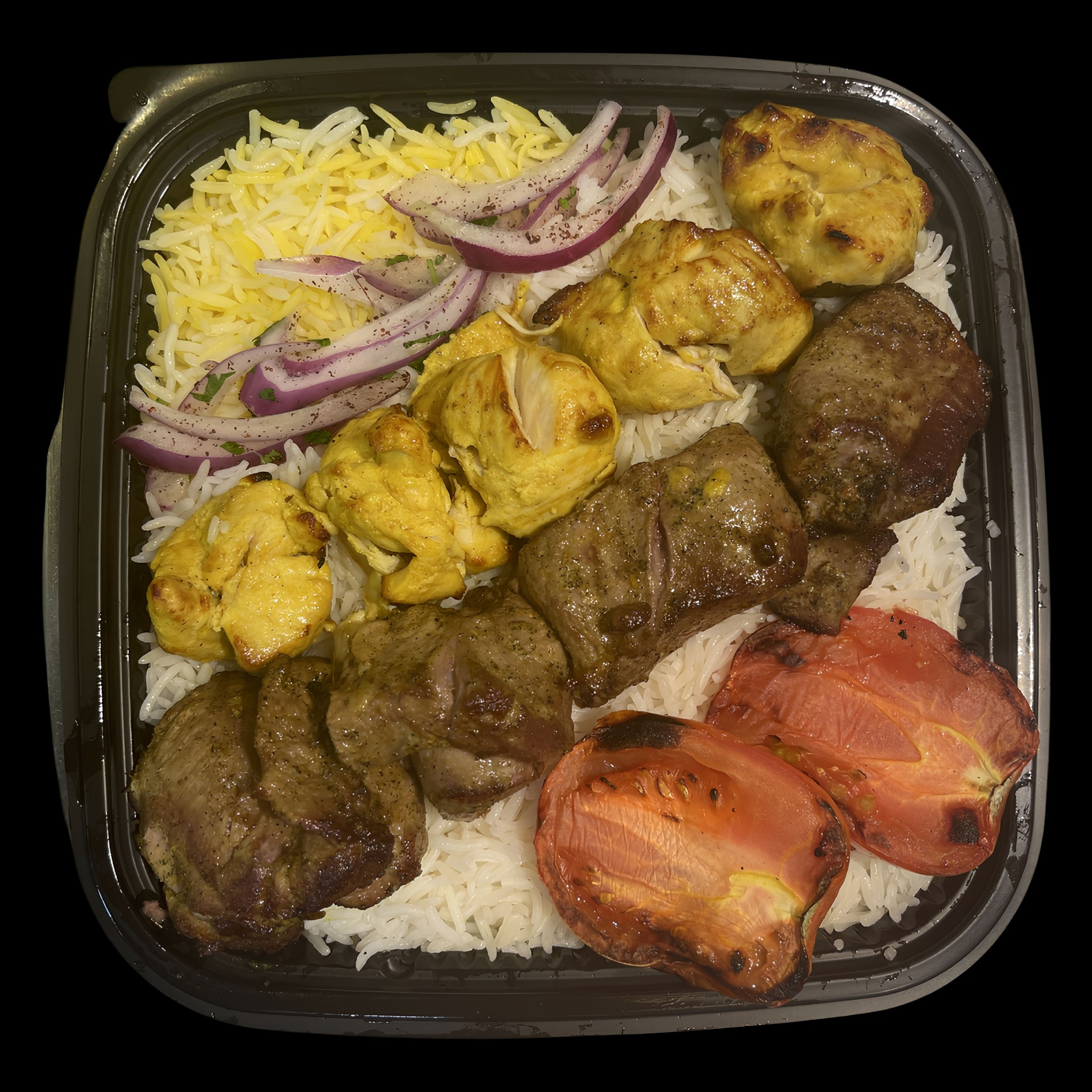 COMBO #5 1 CHICKEN KABOB/ 1 LAMB