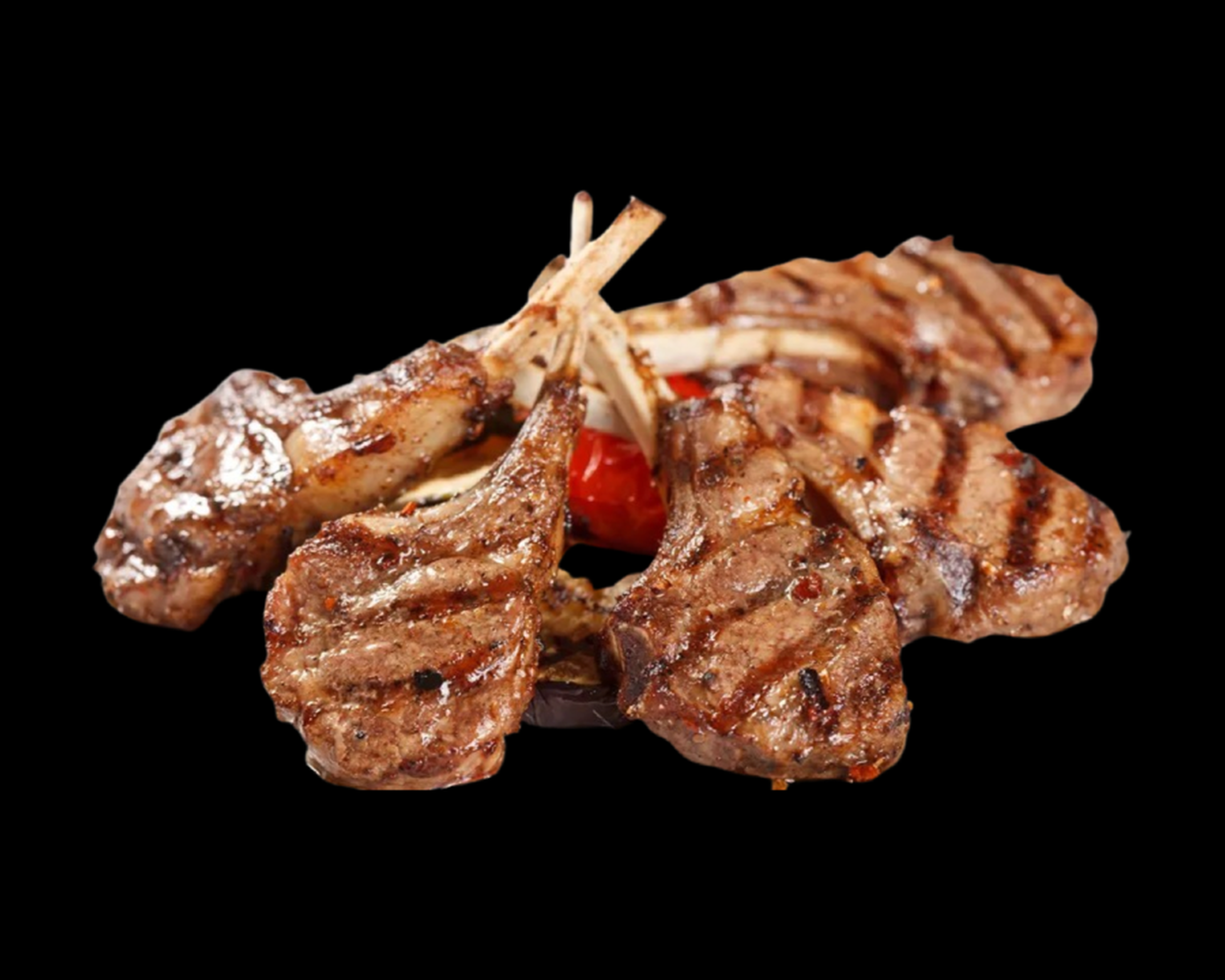 Grilled Lamb Chops Mazeh (شیشلیک کباب).