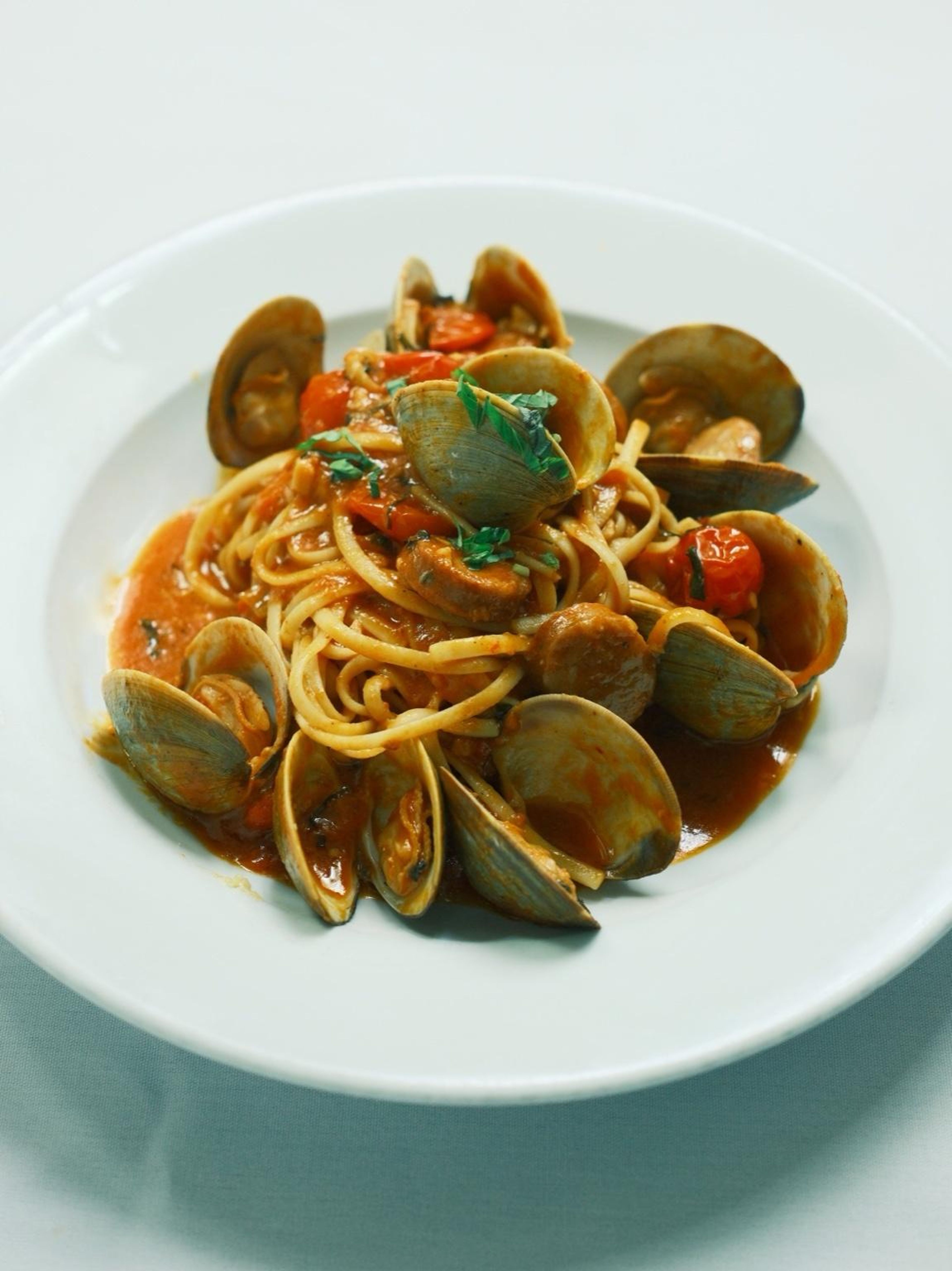 Clams & Sausage Arrabbiata.