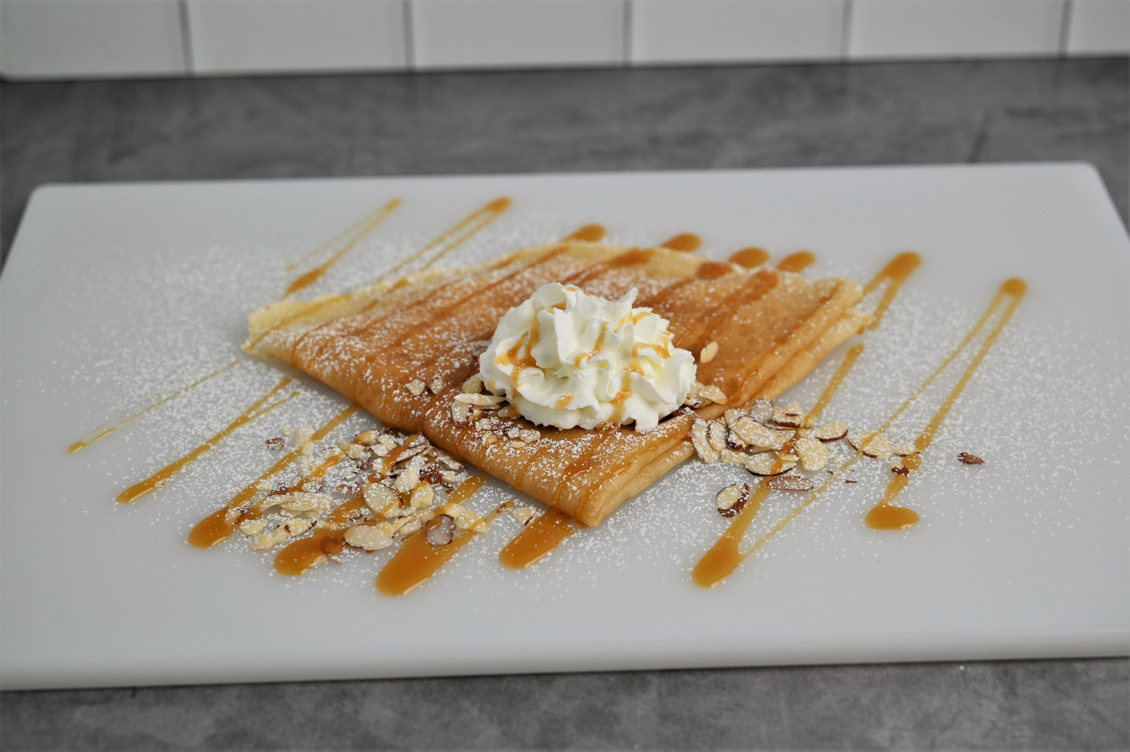 Caramel Banana Crepe.