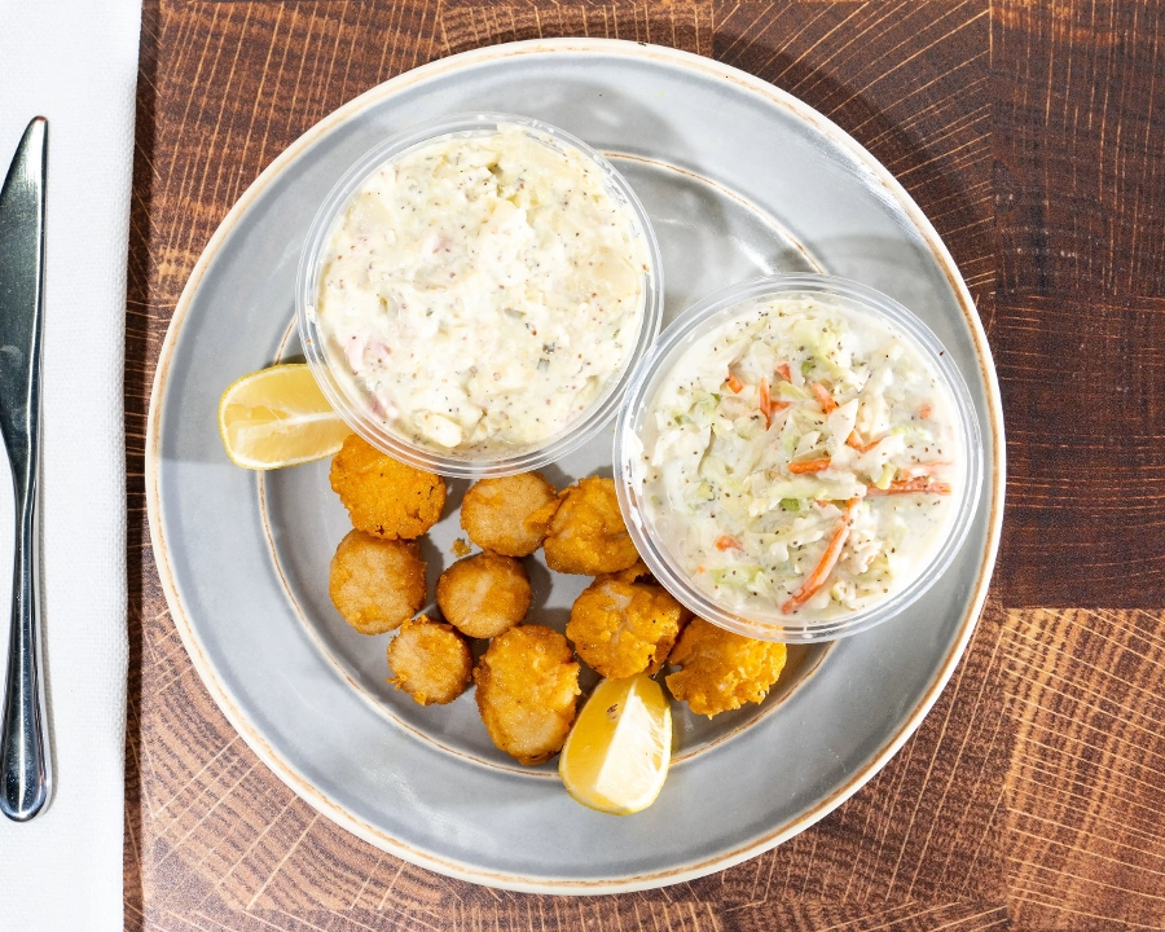 Fried Scallop Platter.