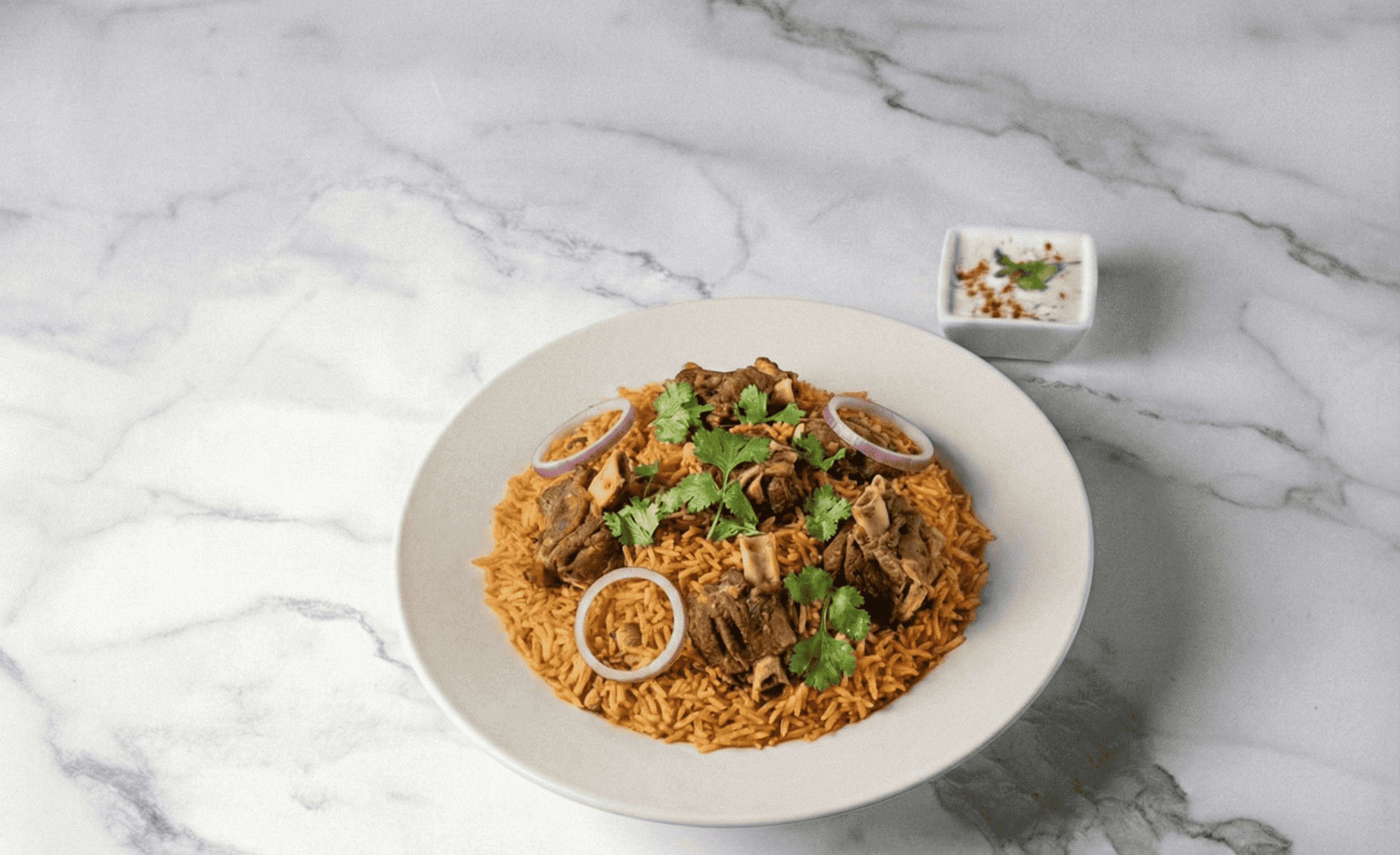 AVAKAI GOAT BIRYANI.