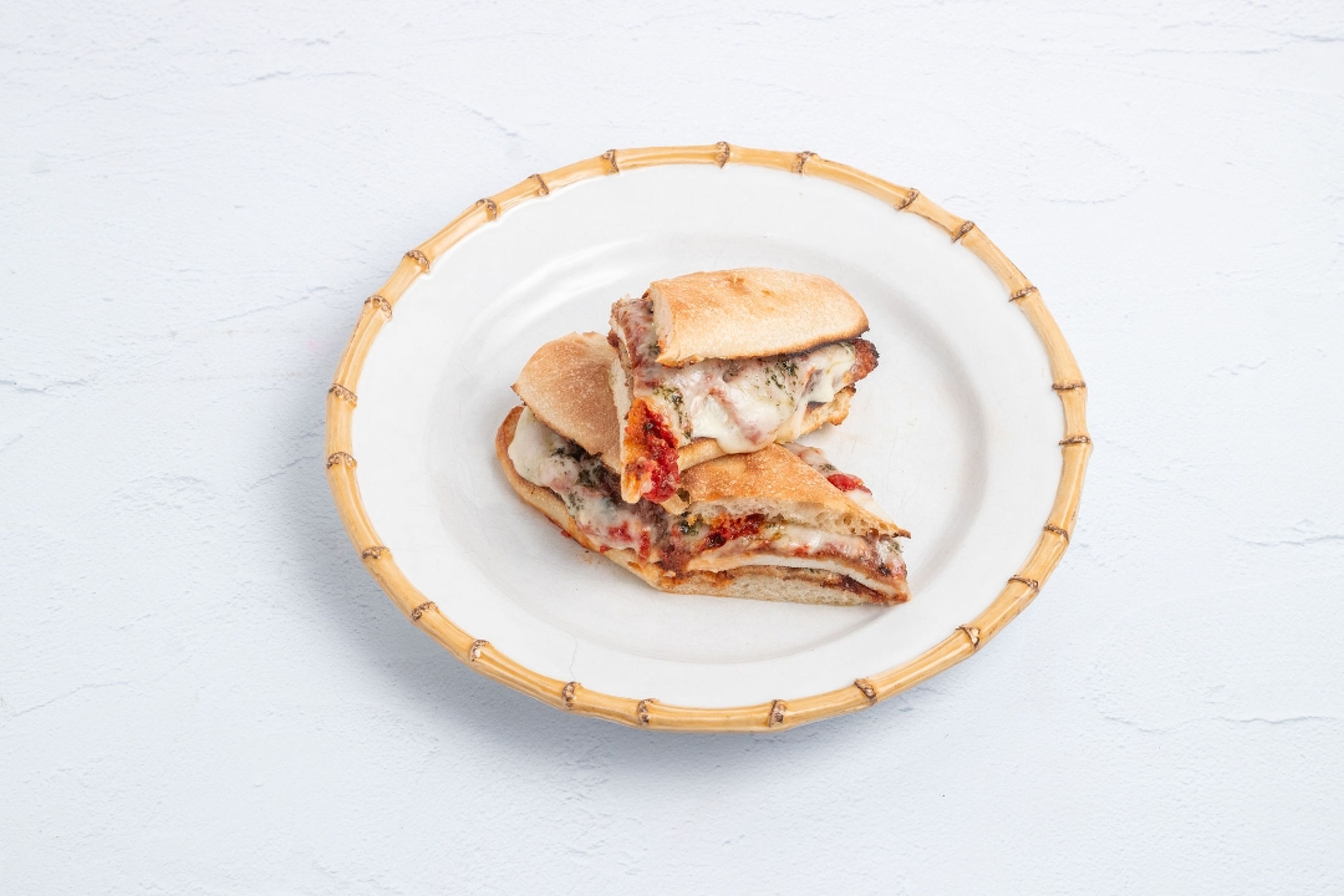 Double Chicken Parm Sandwich.