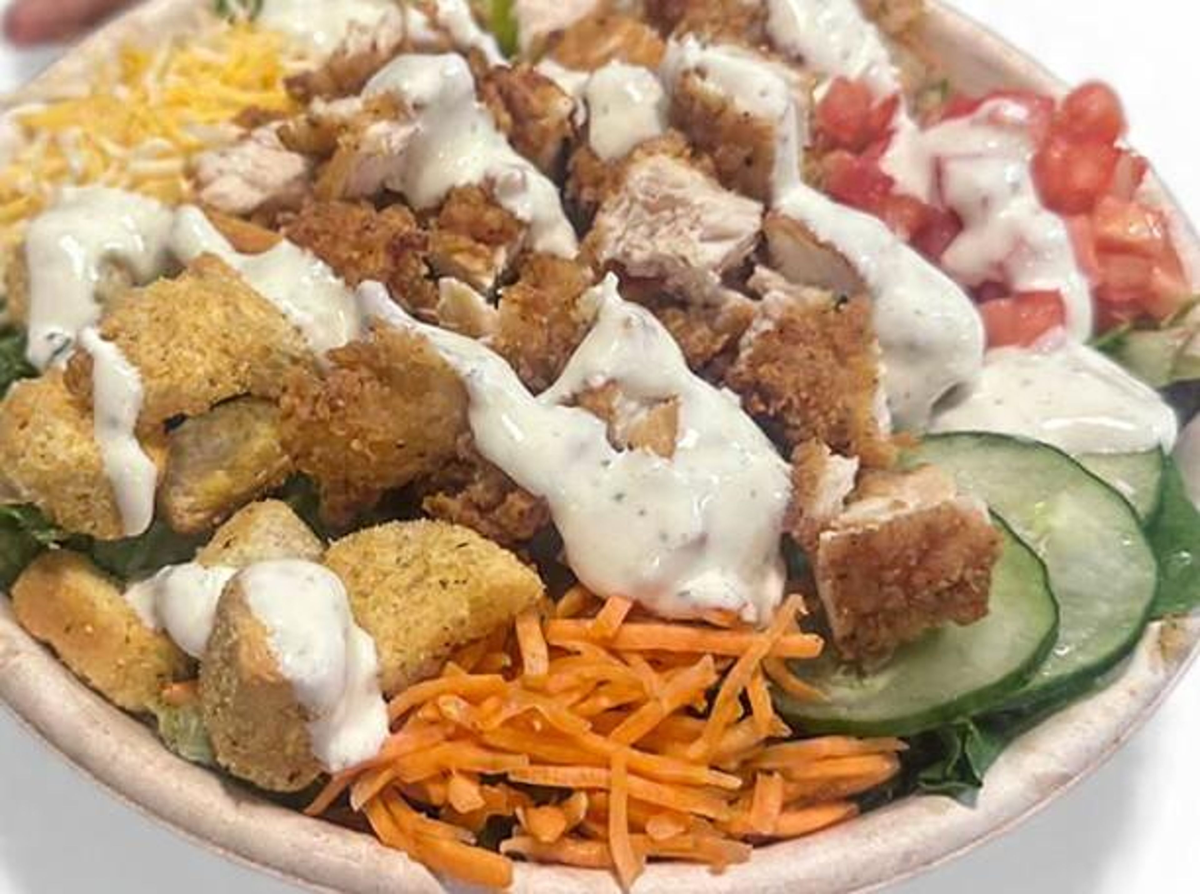 Nozzleman Station Chicken Cesar Salad.