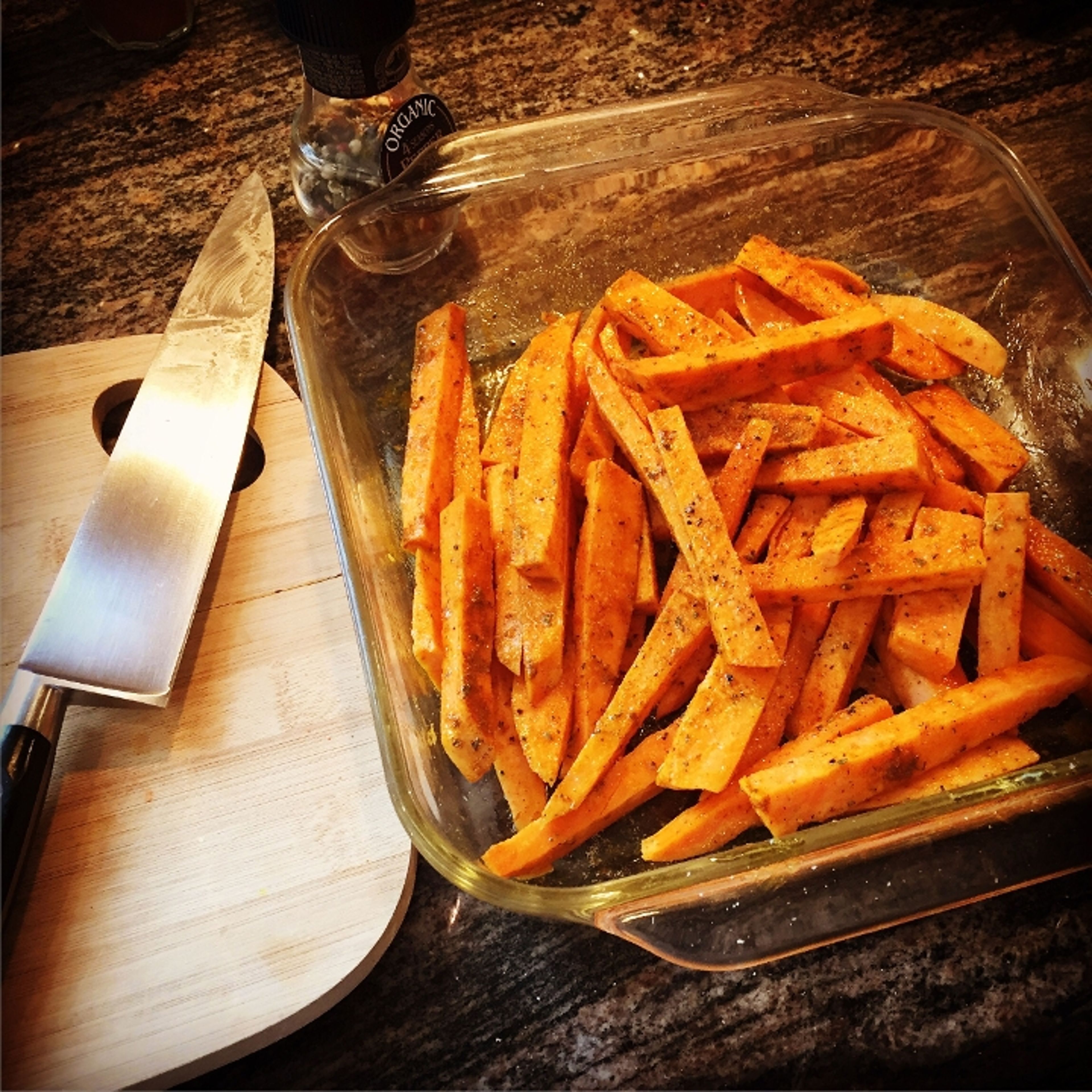 SWEET POTATO FRIES.