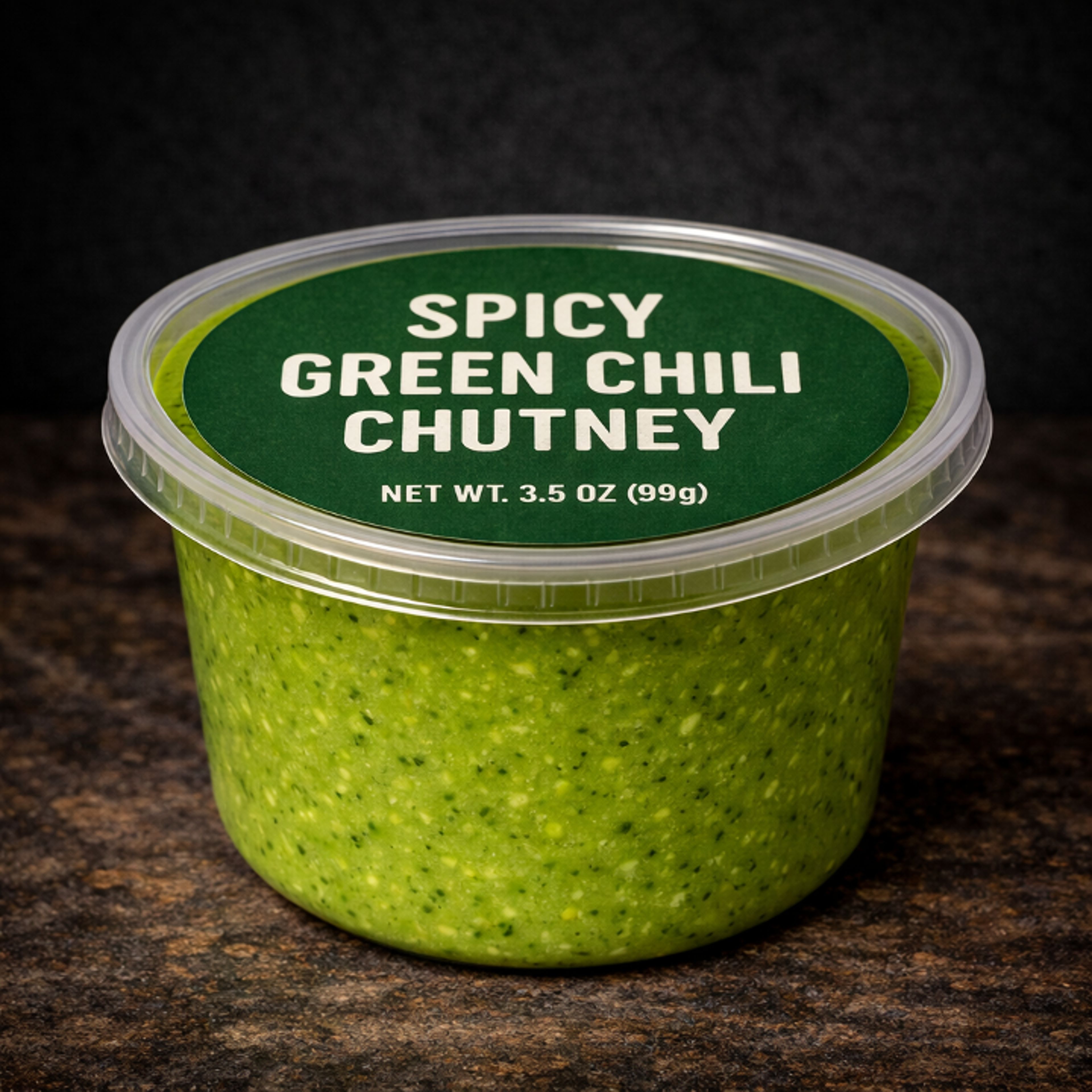 🌶️ Spicy Green Chutney sauce (3.25oz).