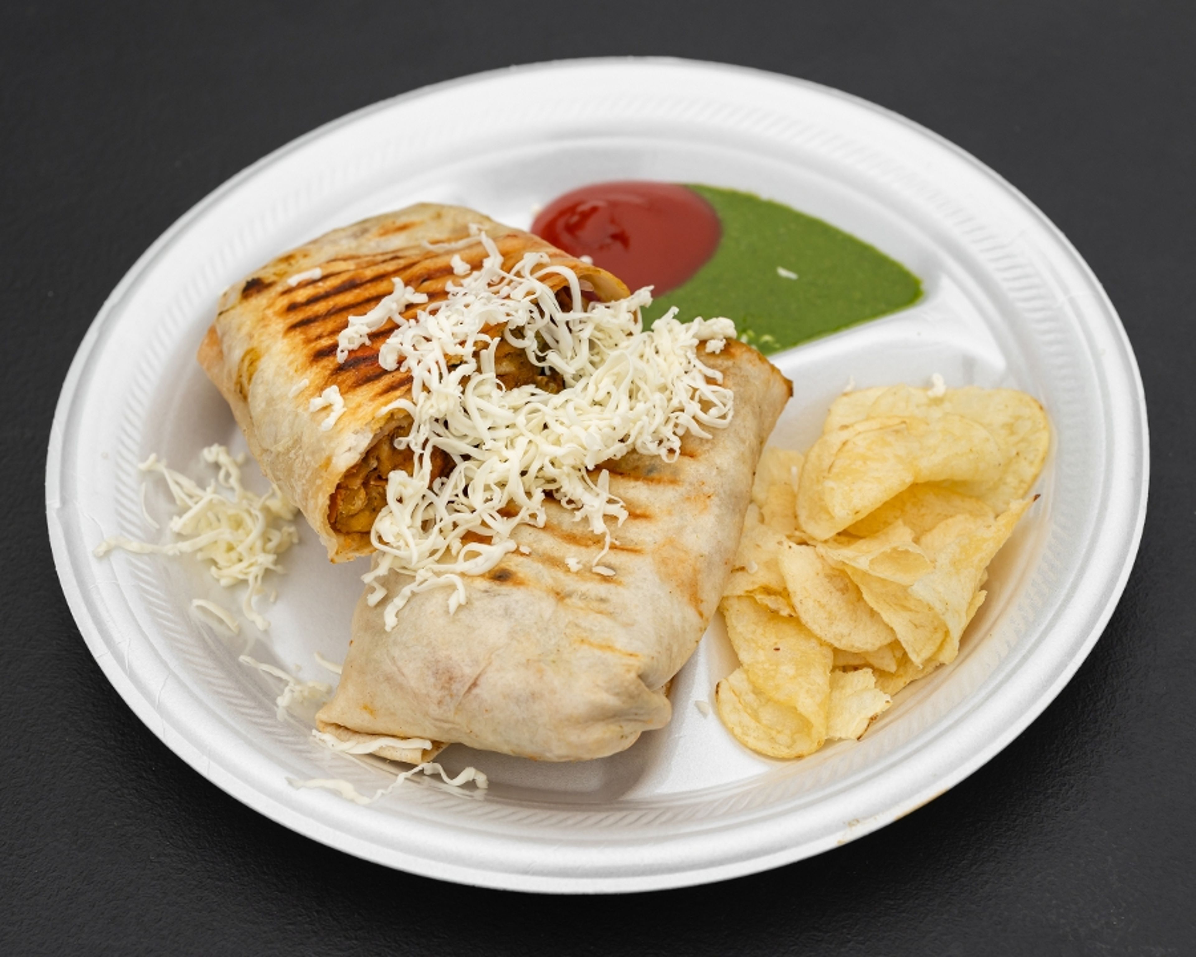 Cheese Paneer Tikka Kathi Roll.