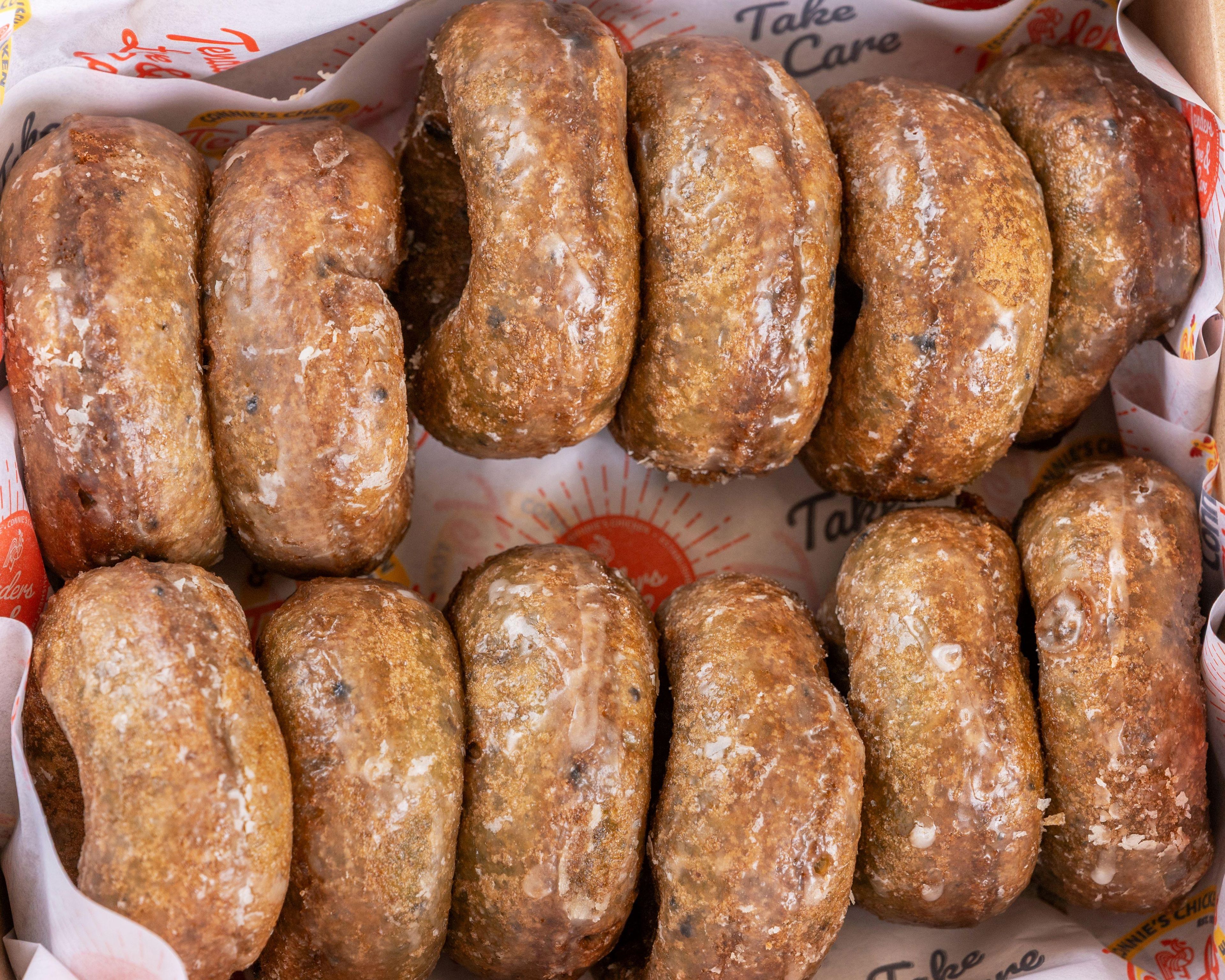 Dozen Blueberry Donuts.