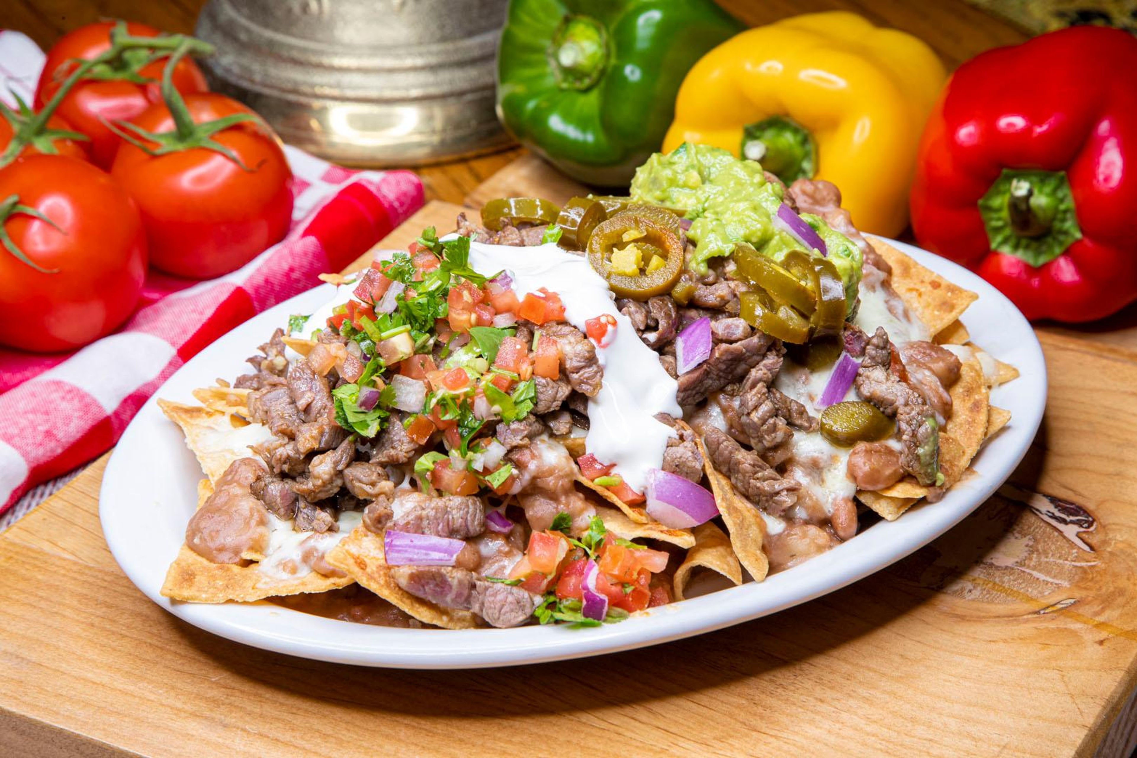 Nachos Con Todo 1/2 & 1/2.