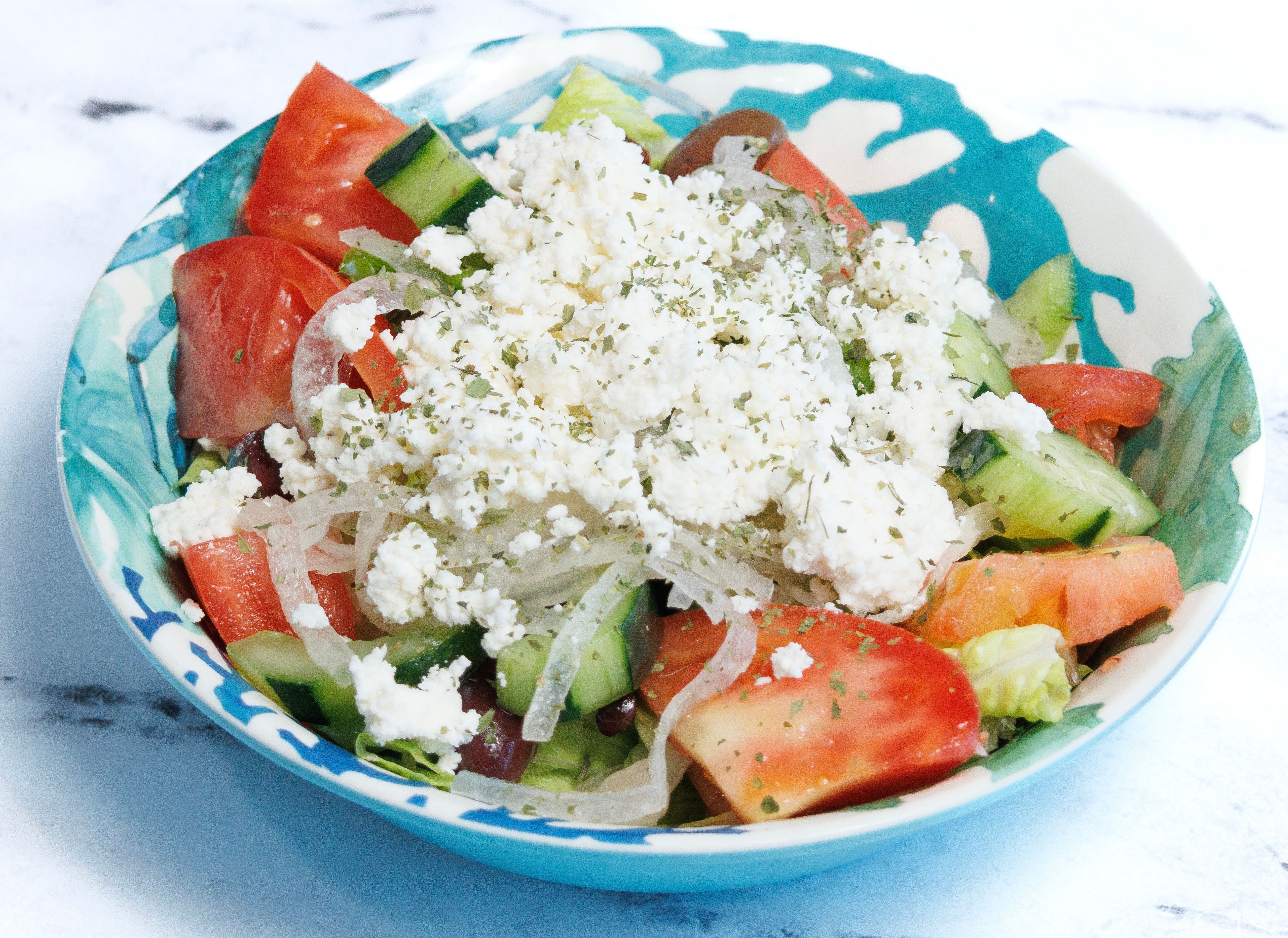 GREEK HOUSE SALAD.