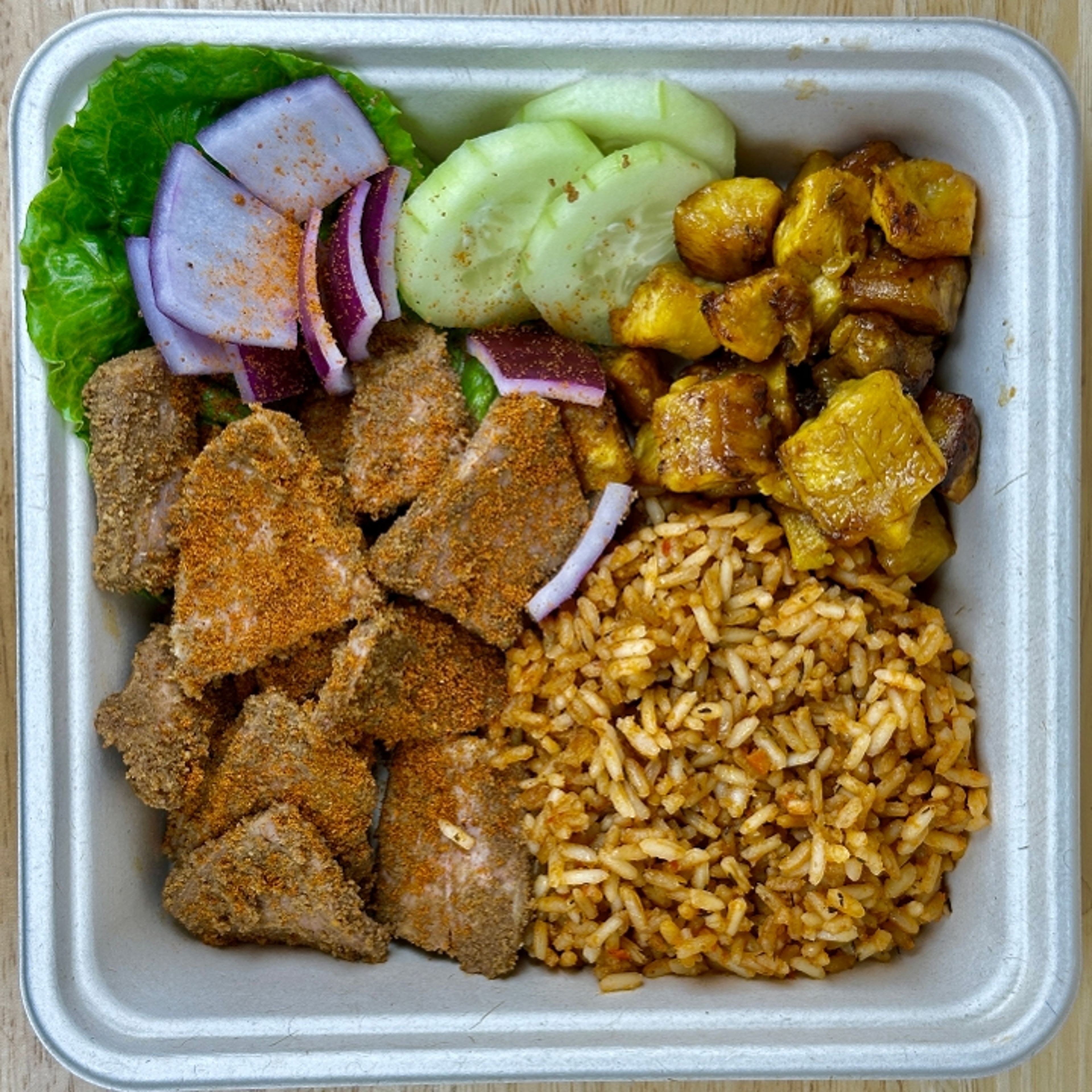 Steak Suya Plate Combo.