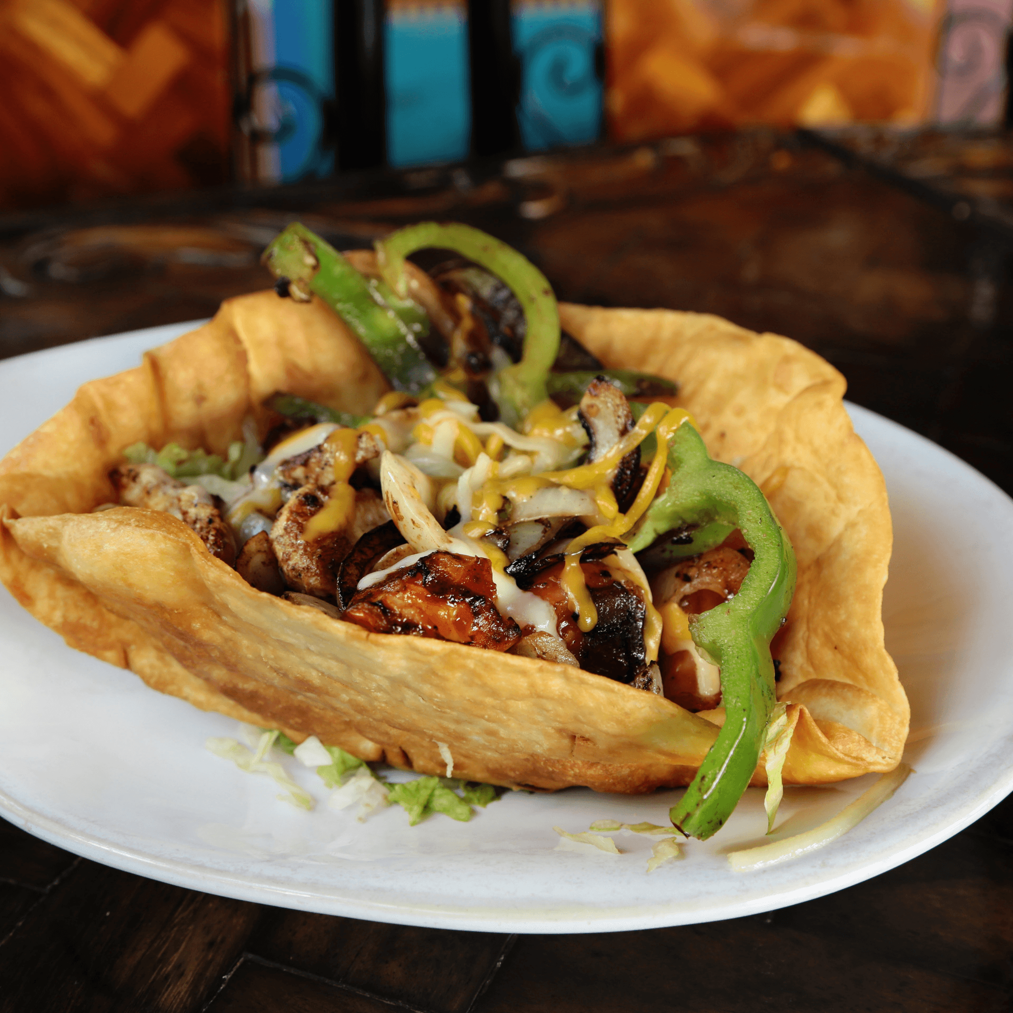 CHICKEN FAJITA SALAD.